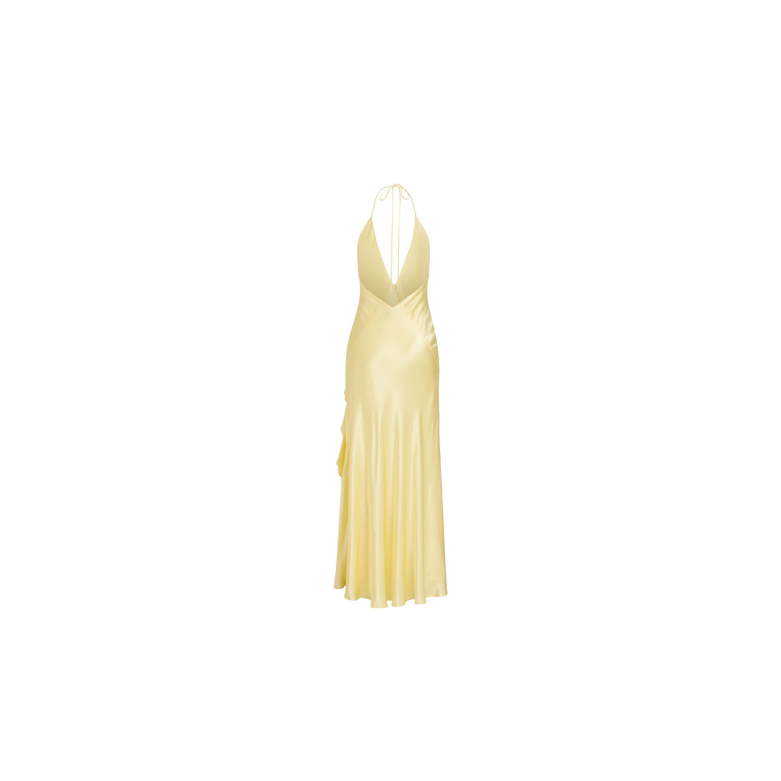 Yellow - Bardot - Womens Selene Maxi Long Dress - 3