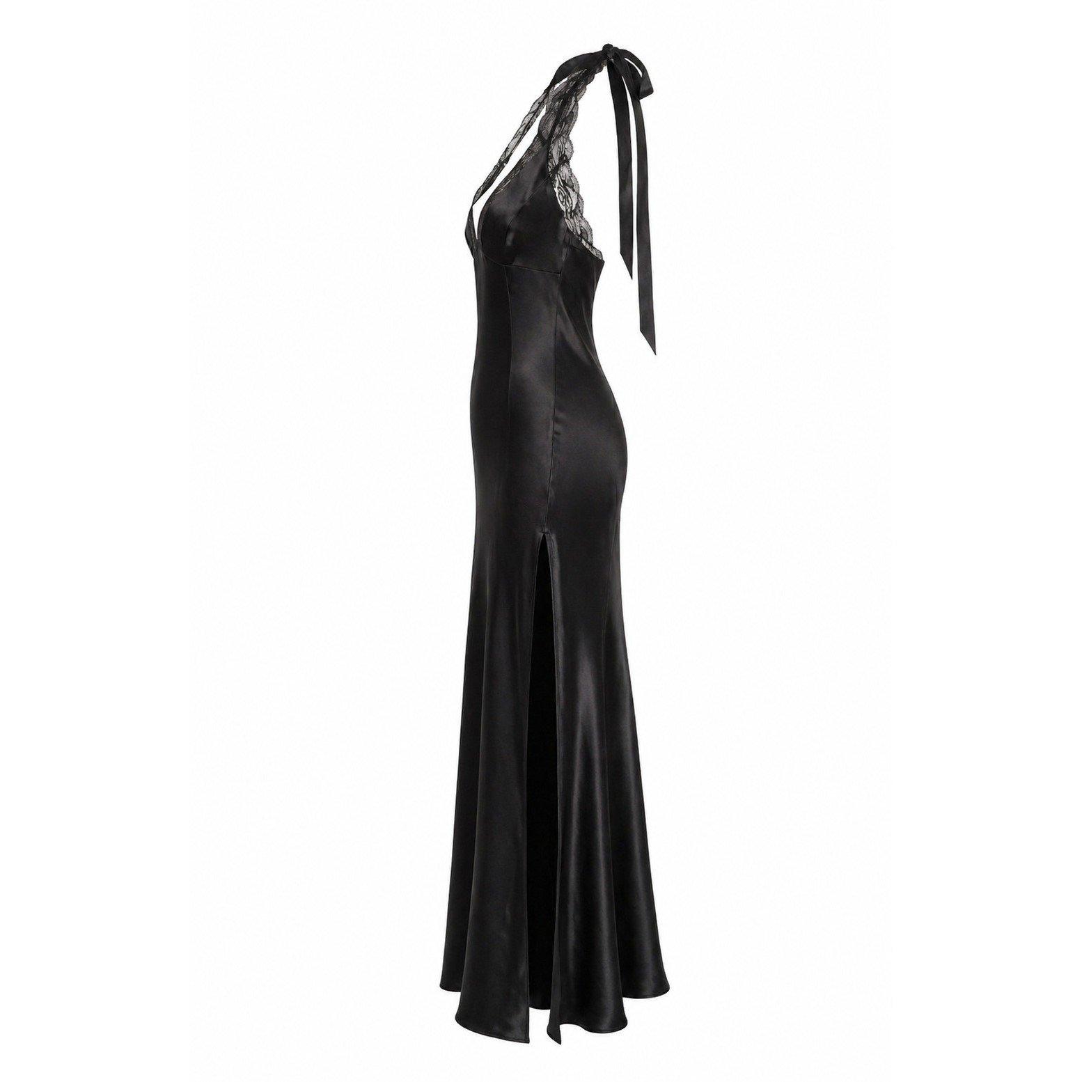Black - Bardot - Womens Neck Long Maxi Dress - 2