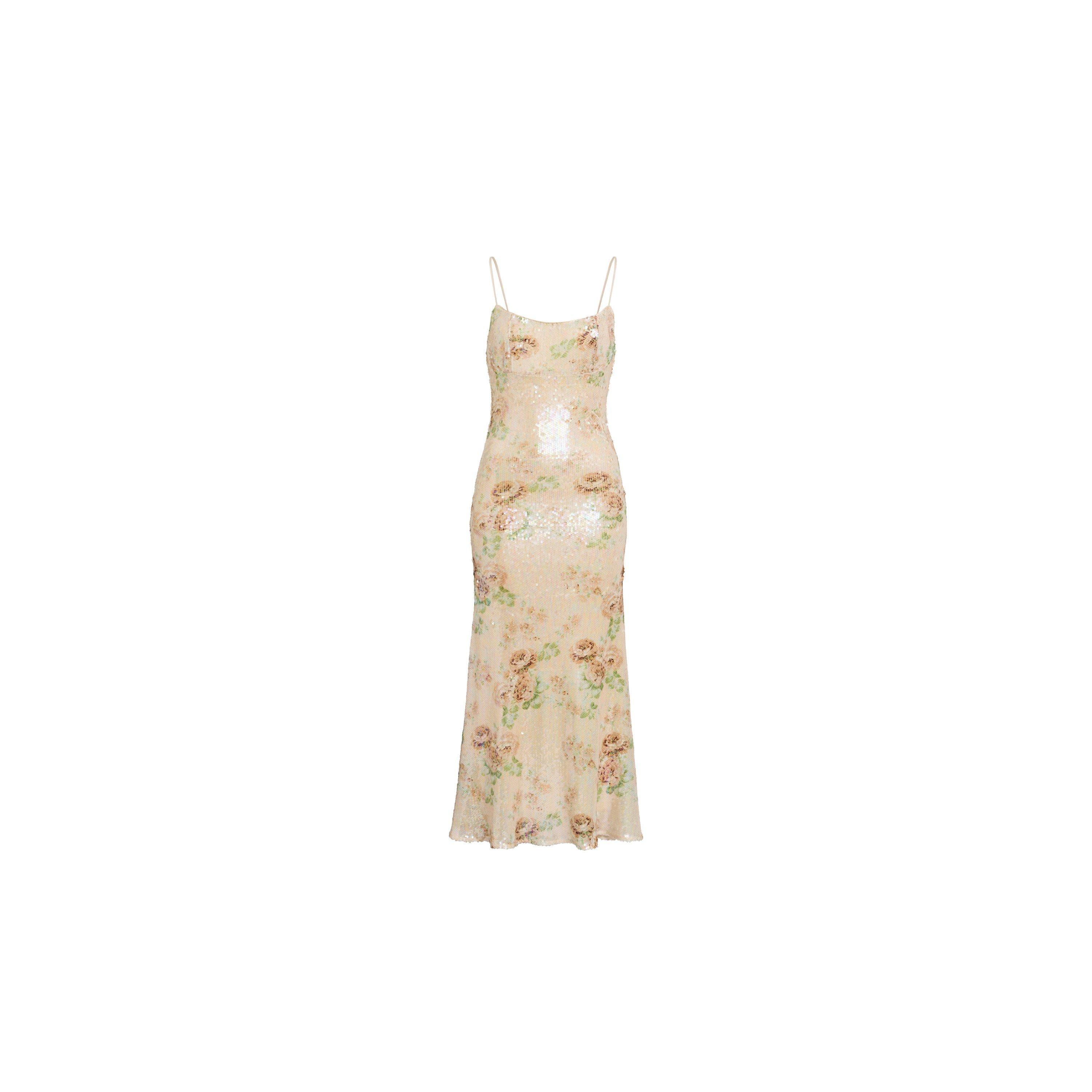 Beige - Bardot - Womens Adoni Sequin Mesh Midi Dress - 1