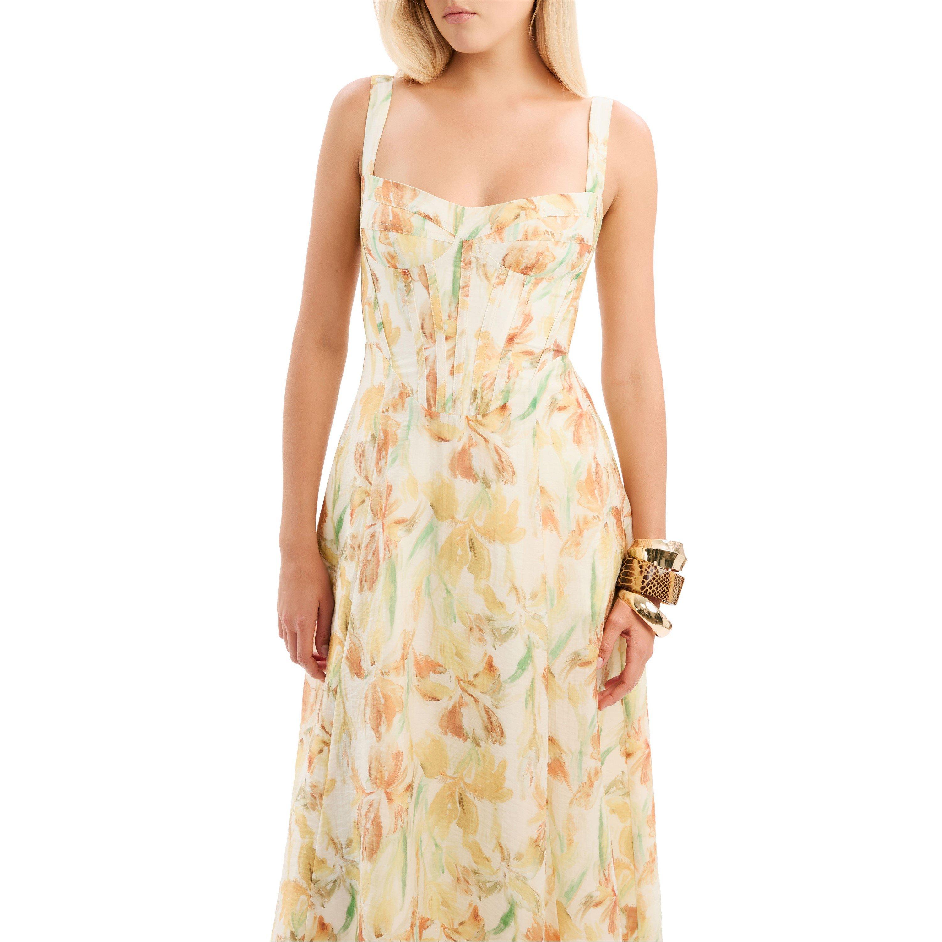 Floral - Bardot - Womens Adaline Long Midi Dress - 8