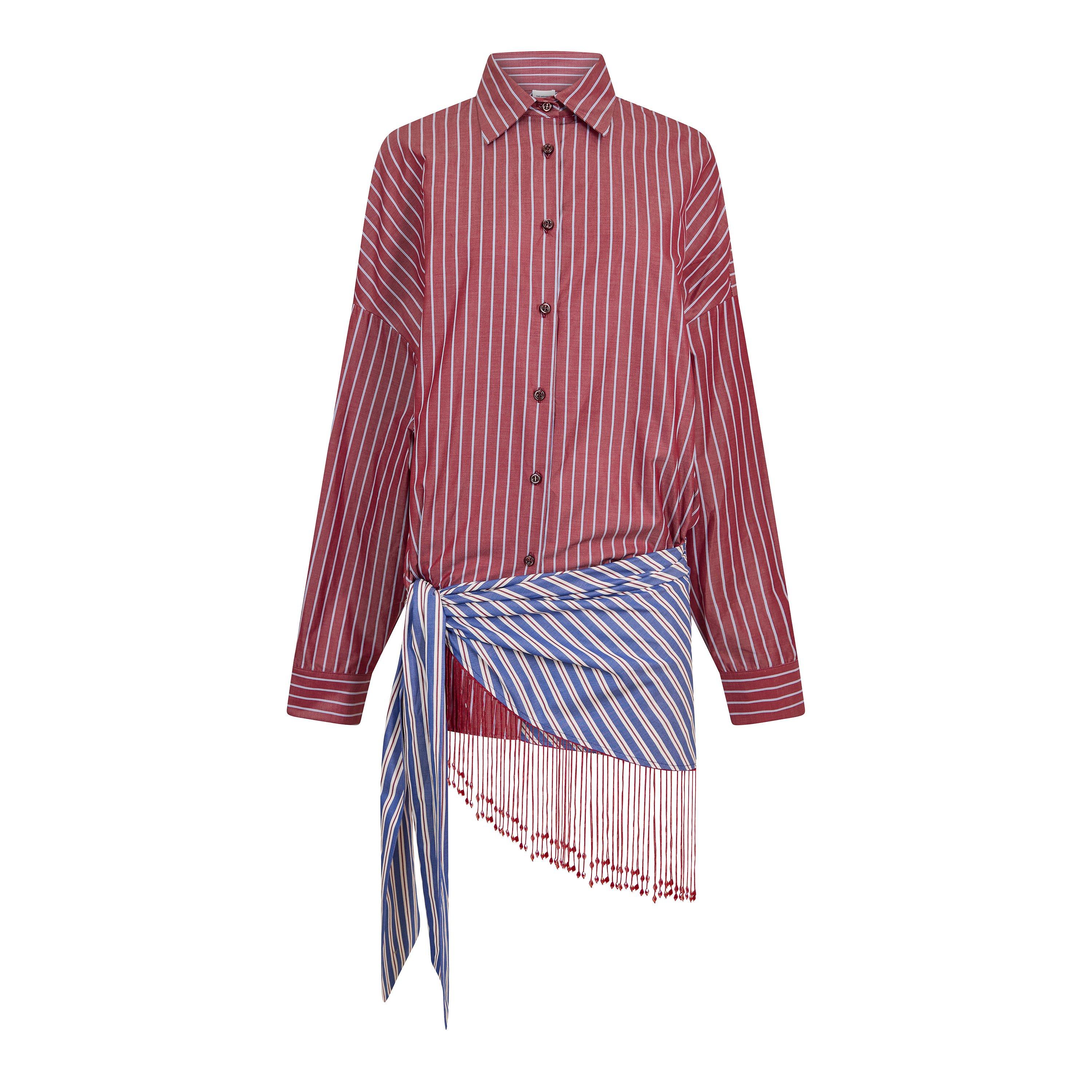 Rouge Noir/Blue - The Andamane - Women's Jolene Patch Shirt Dress - 1