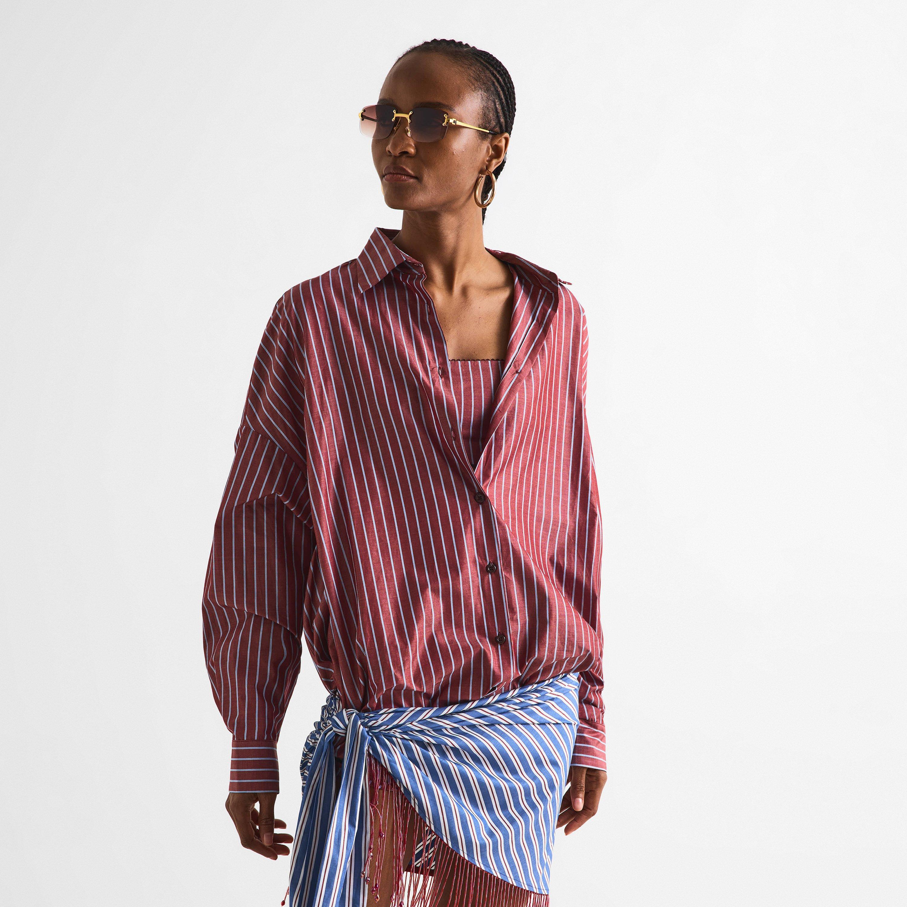 Rouge Noir/Blue - The Andamane - Women's Jolene Patch Shirt Dress - 3