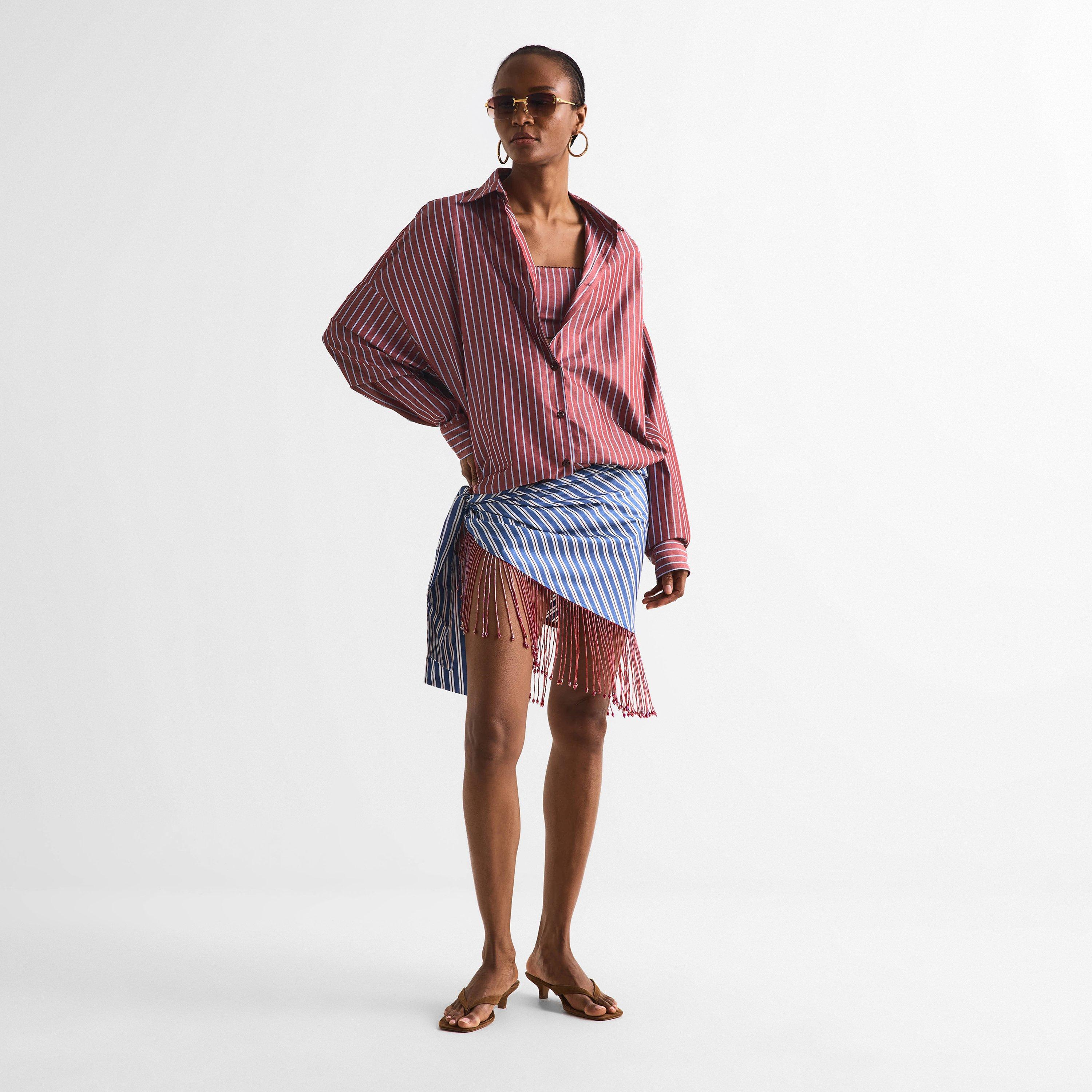 Rouge Noir/Blue - The Andamane - Women's Jolene Patch Shirt Dress - 6