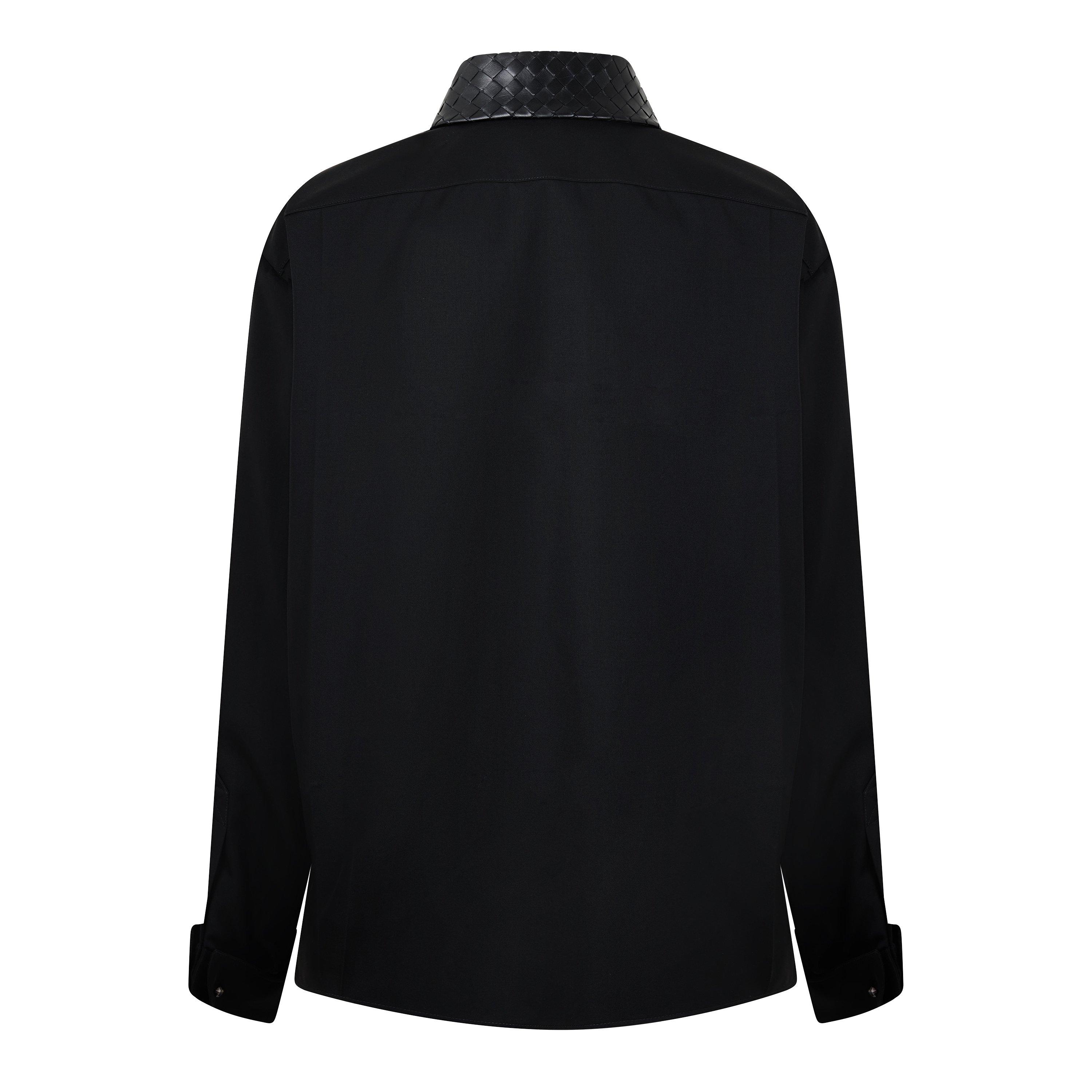 Black - Bottega Veneta - BV Intrec Collr Shrt Ld63 - 2