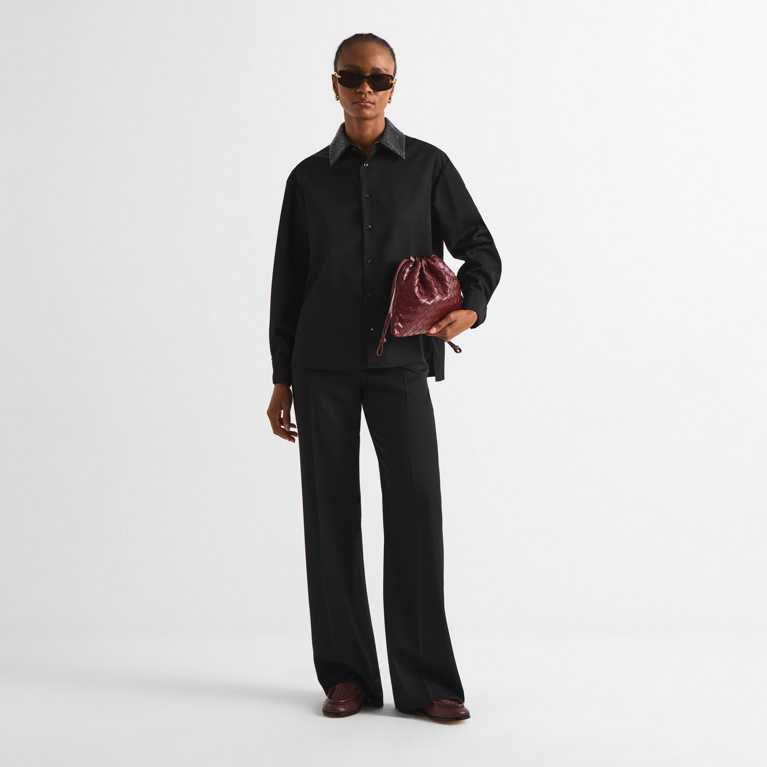 Black - Bottega Veneta - BV Intrec Collr Shrt Ld63 - 6