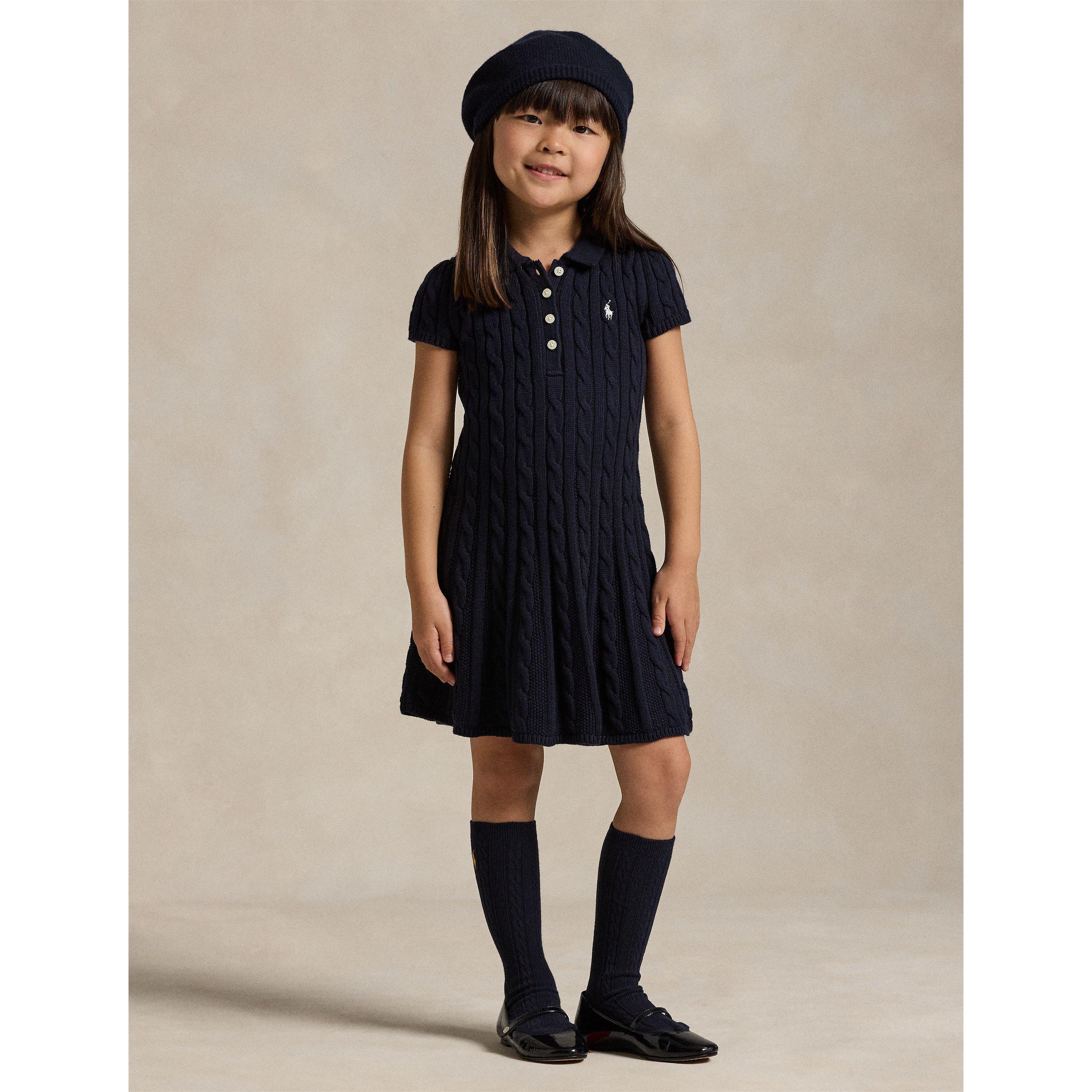 Navy/Cream - Polo Ralph Lauren - Kids' Polo Dress - 5