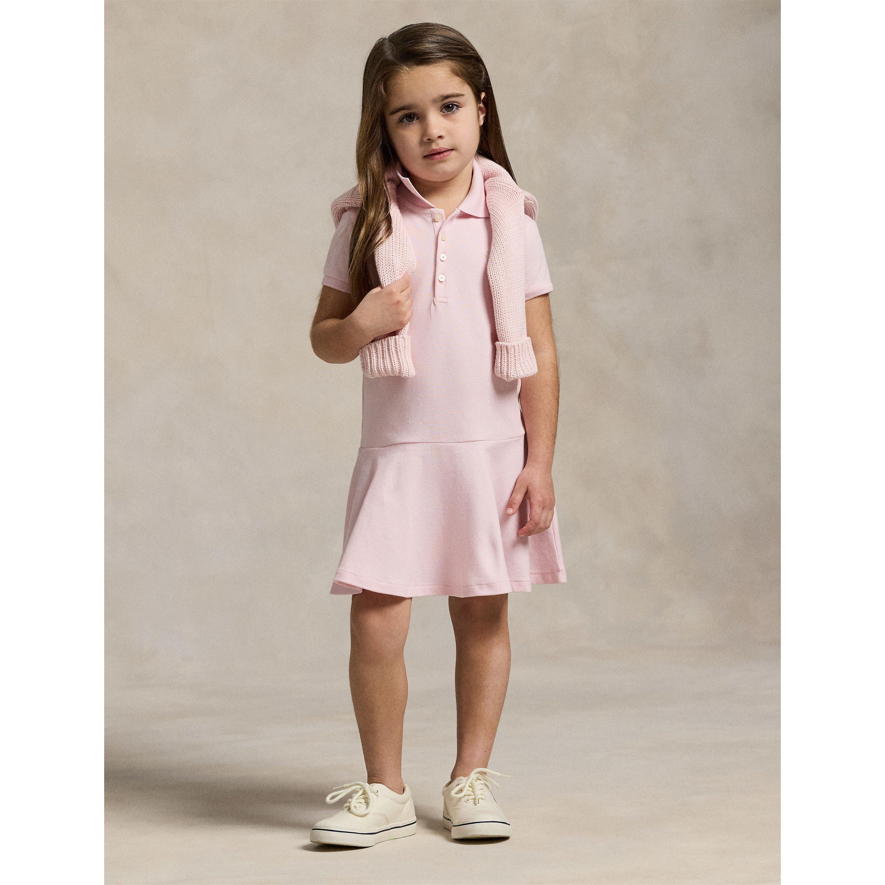 Pink/White - Polo Ralph Lauren - Kids' Polo Dress - 5