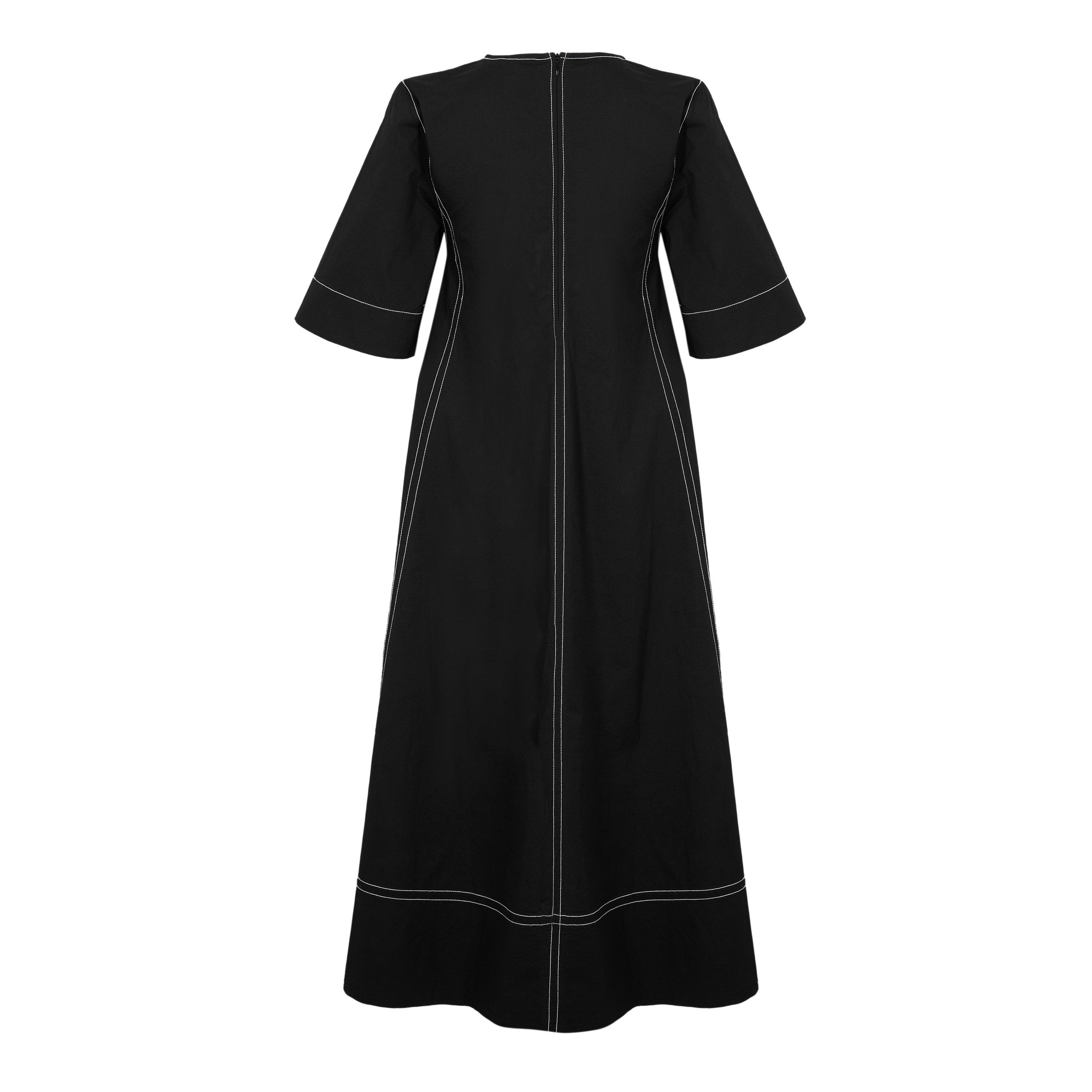 Black - Ganni - Ganni Strch ctn Dres Ld62 - 2