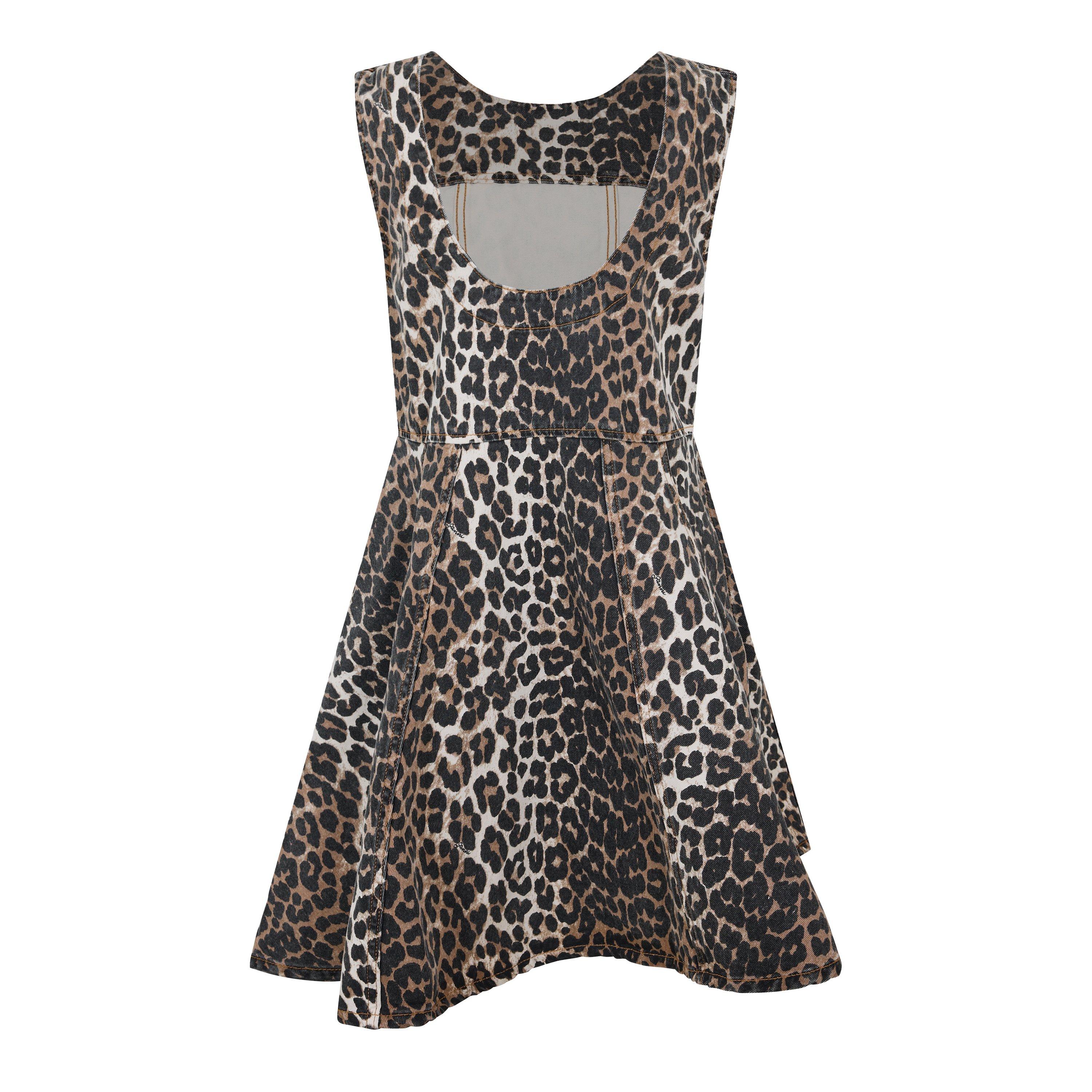 Almond Milk - Ganni - Ganni Prnt Dnm Dress Ld62 - 2