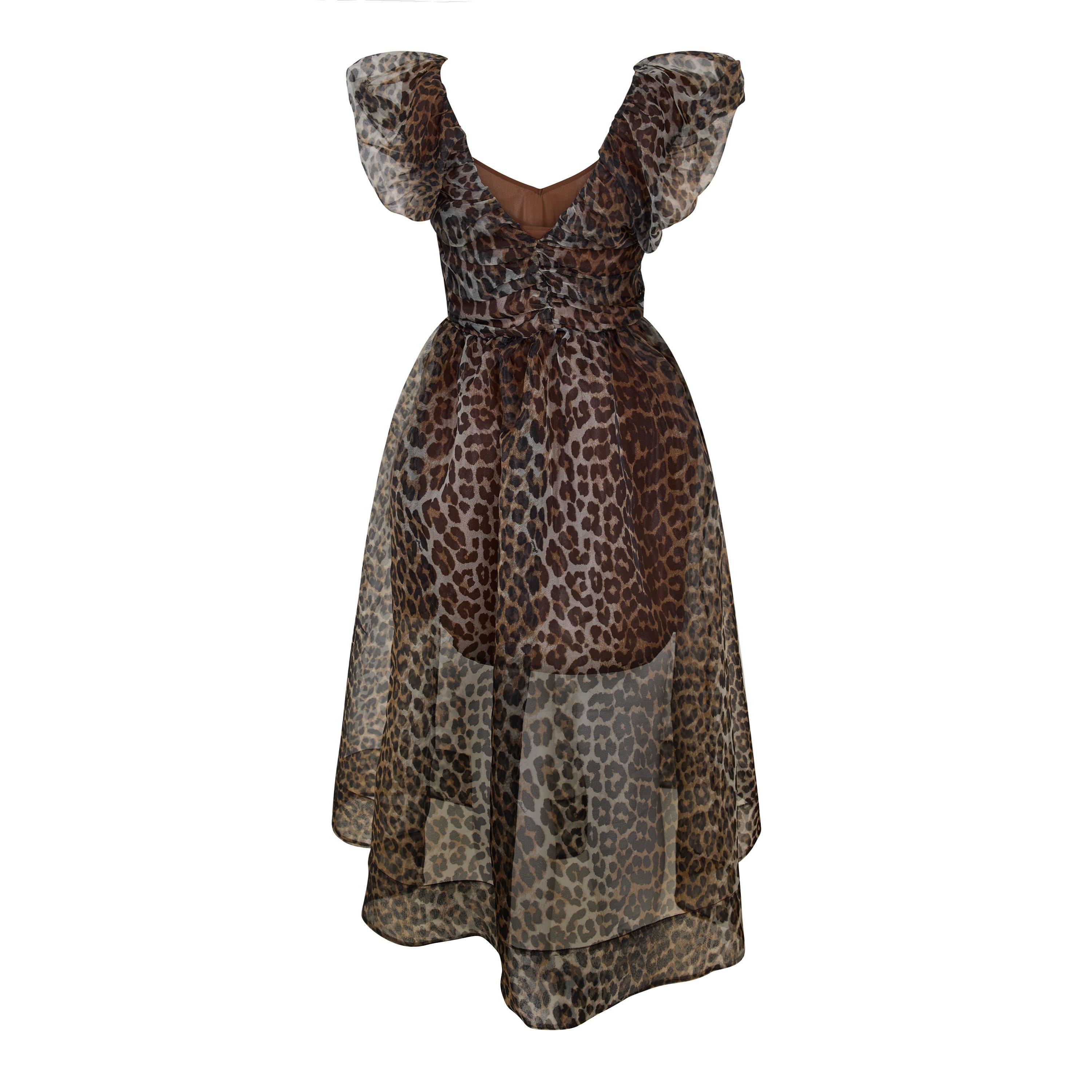 Almond Milk - Ganni - Ganni Prntd Orgnz Dr Ld62 - 2