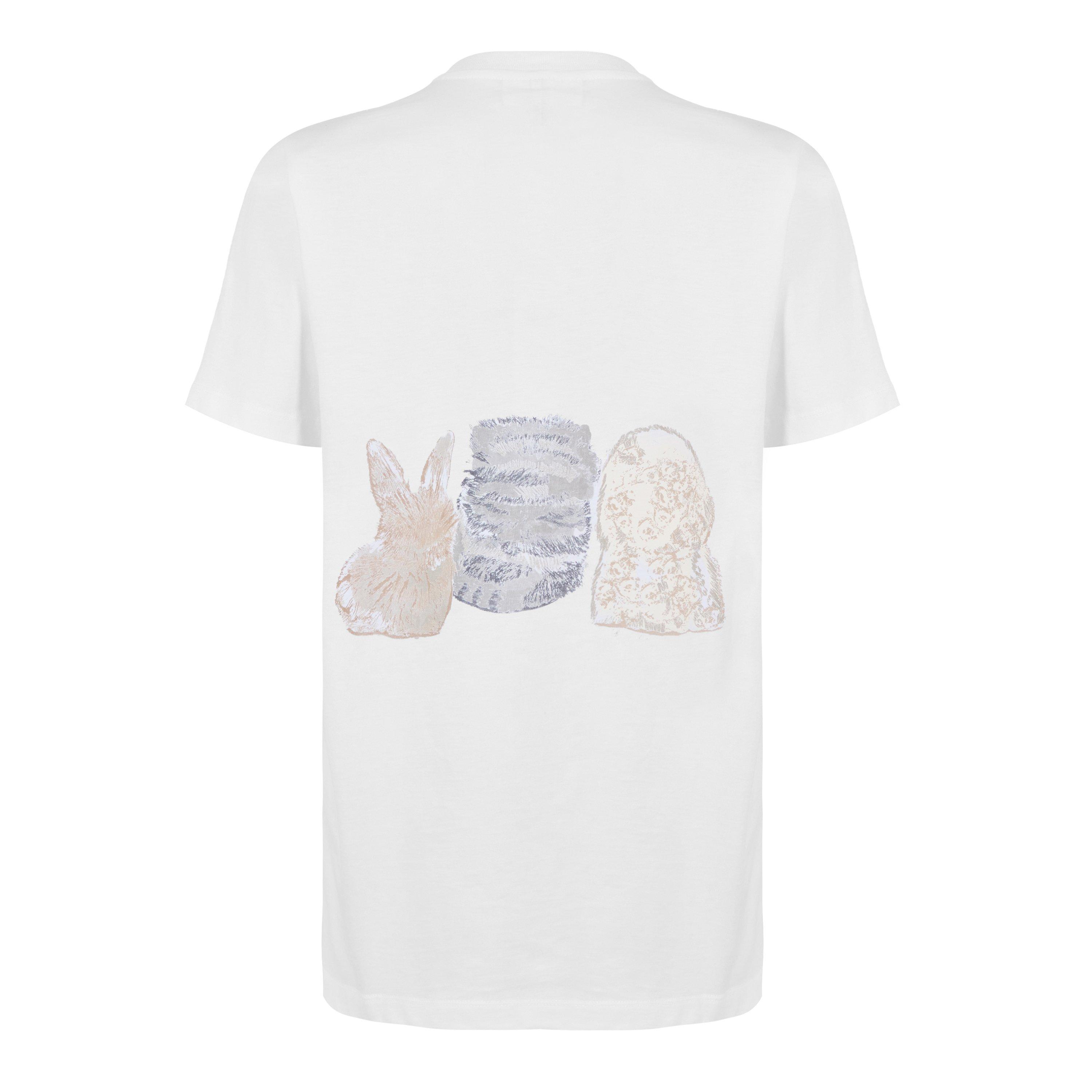 Bright White - Ganni - Ganni Jrsy Animl Ts Ld62 - 2