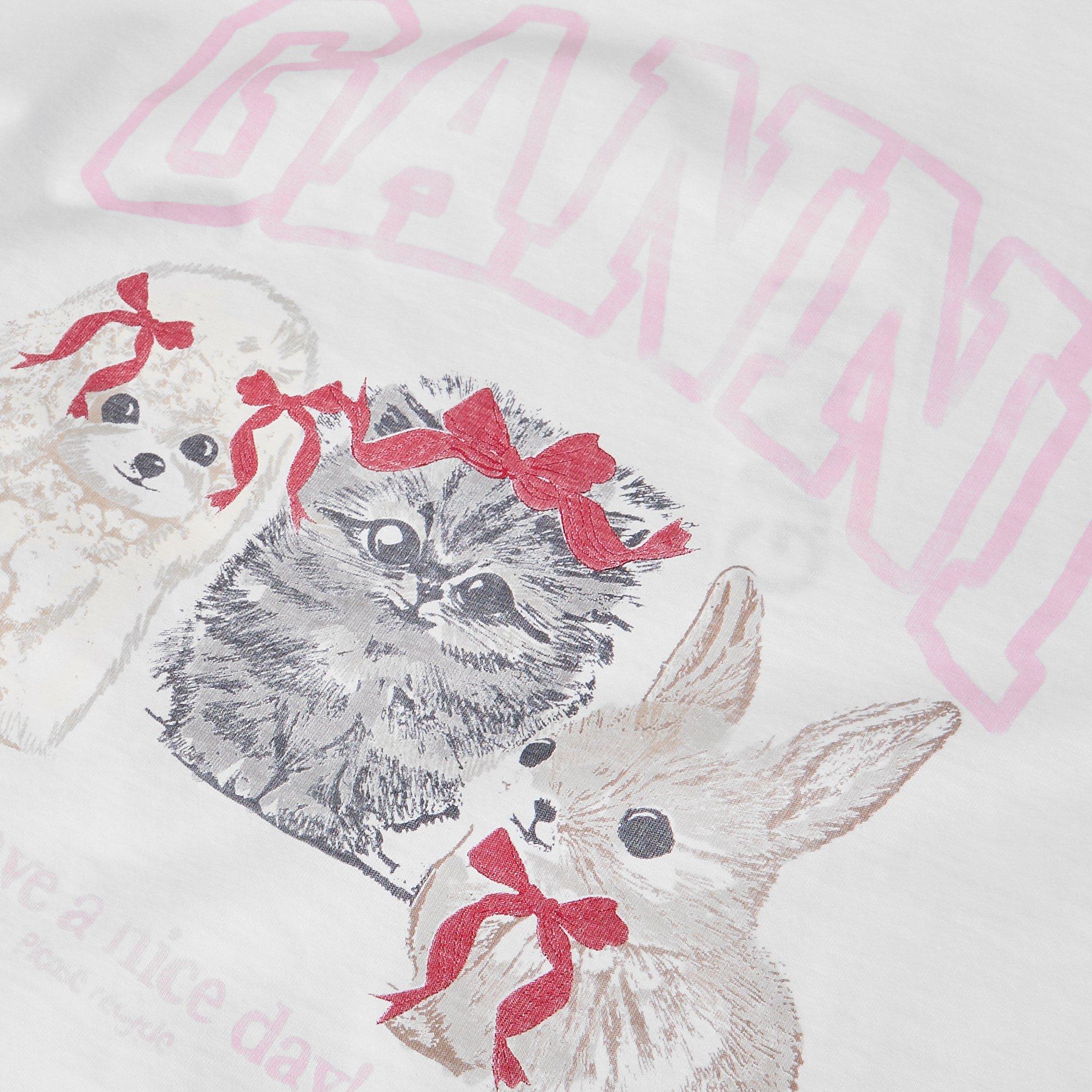 Bright White - Ganni - Women's Jersey Animal T-Shirt - 5