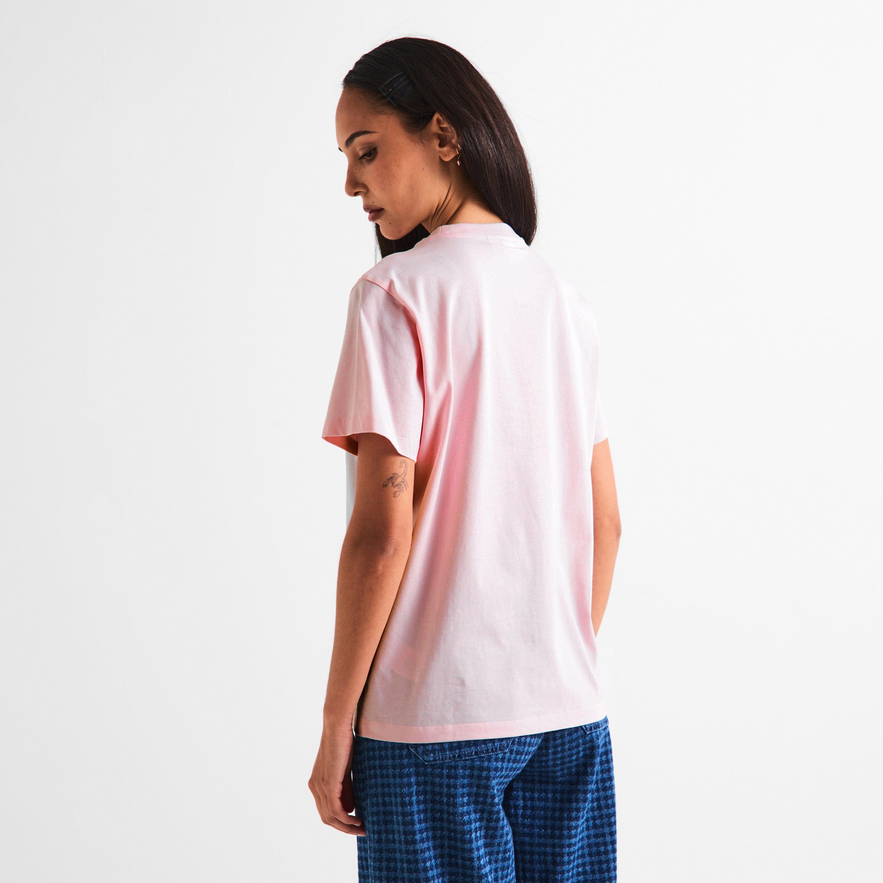 Chalk Pink - Ganni - Women's Basic Jersey T-Shirt - 4