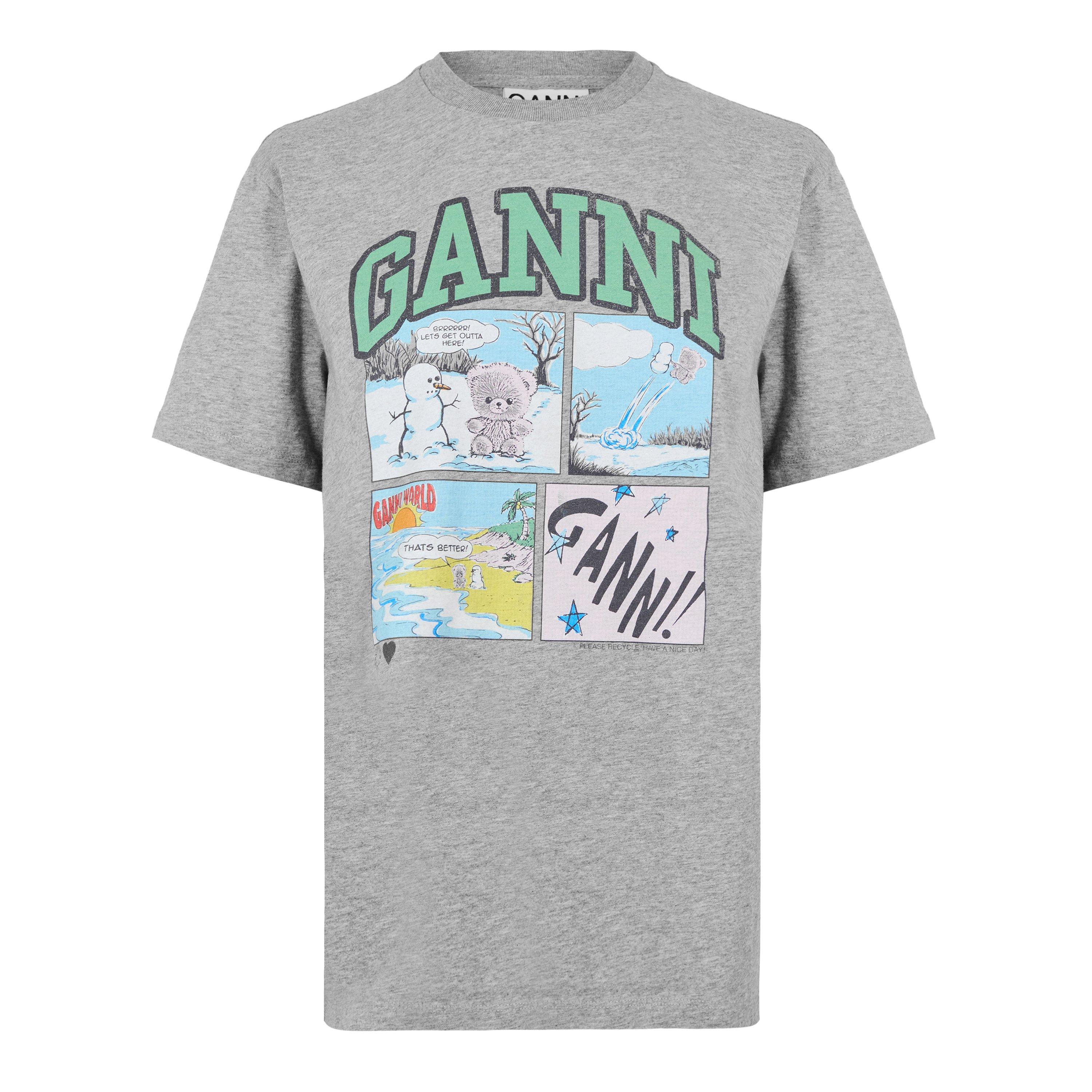 Ganni Women's Basic Jersey Teddy T-Shirt - Paloma - Size 8 (34)