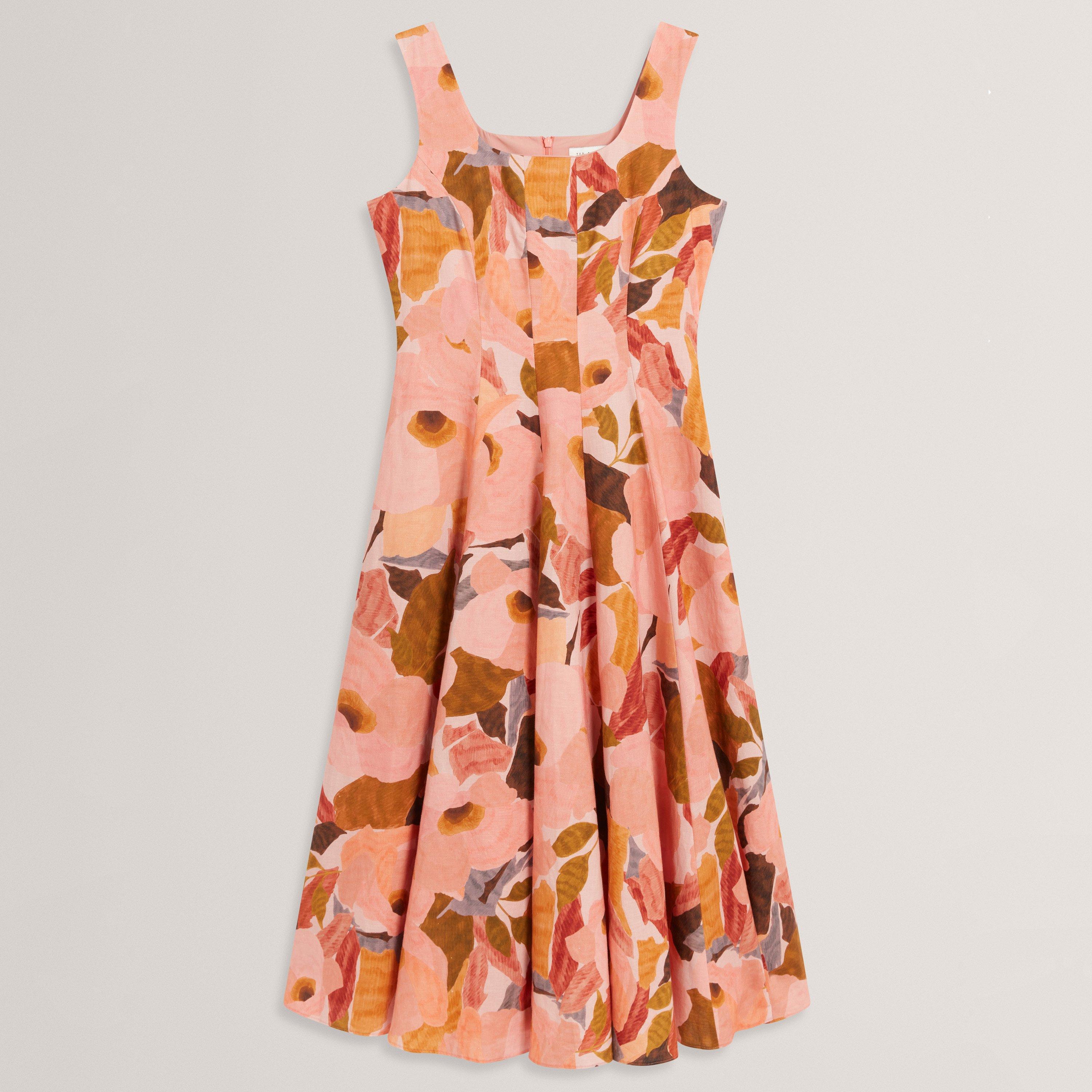 CORAL - Ted Baker - Women's Print Midi Boho Dress - 1