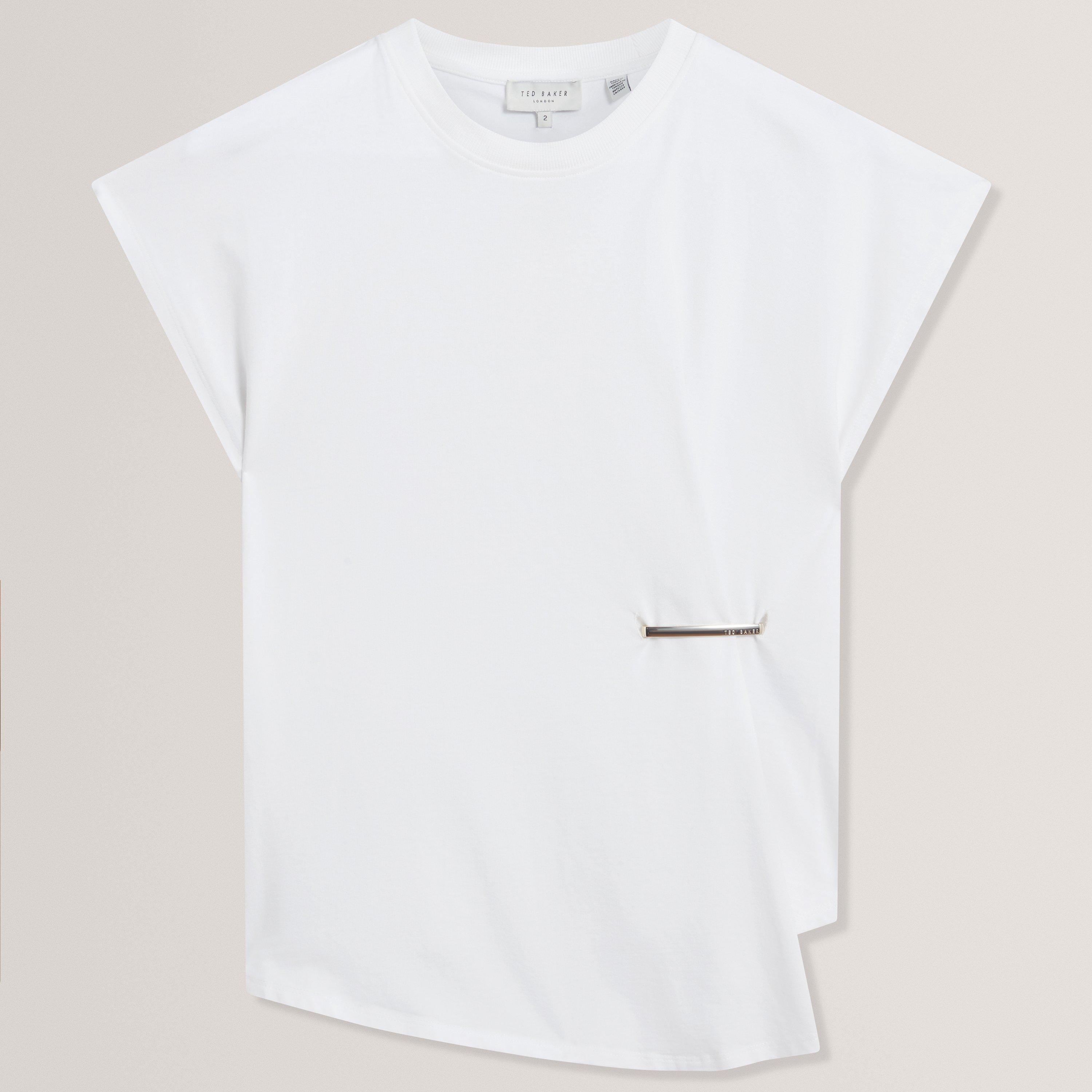 WHITE - Ted Baker - Women's Metal Trim T-Shirt - 1