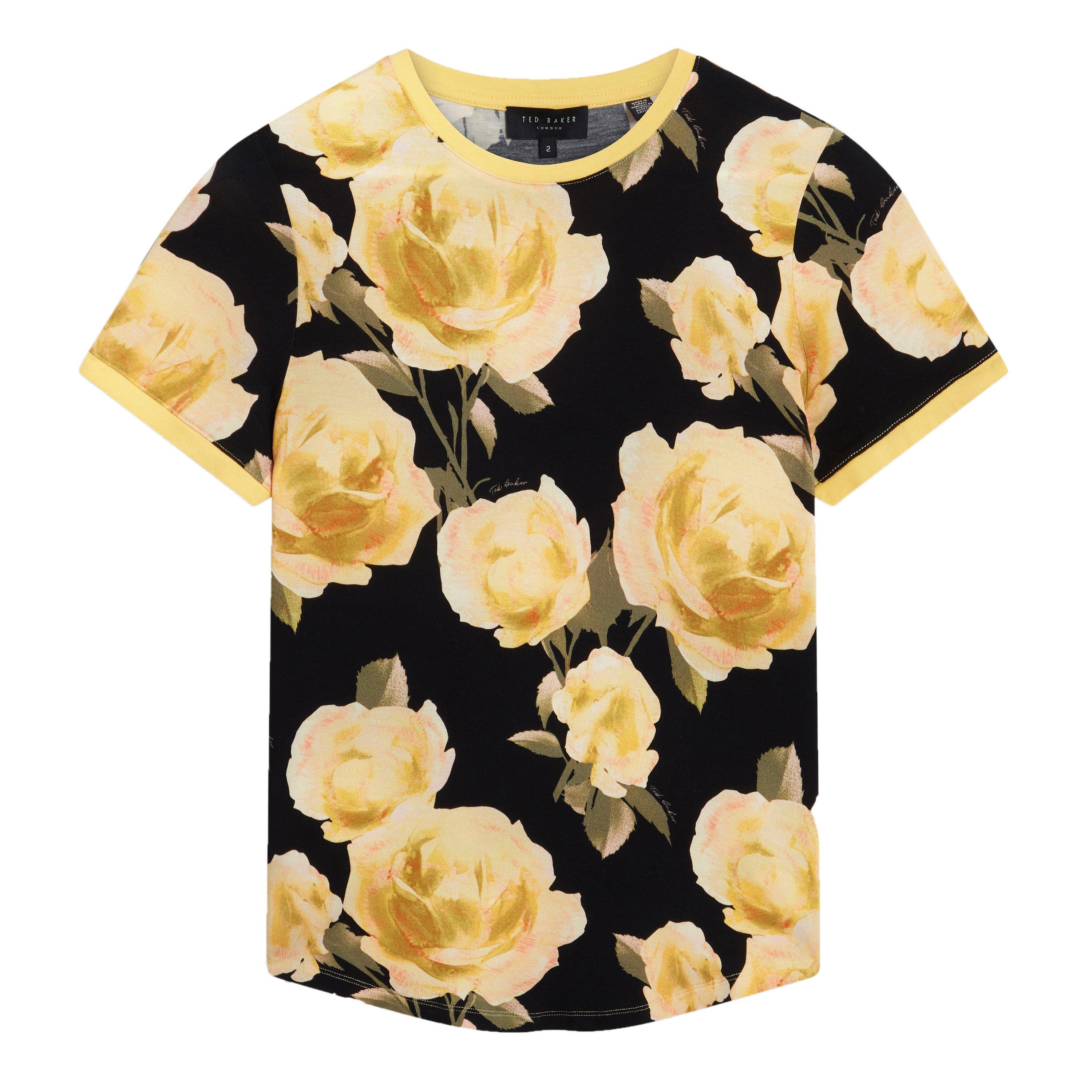 ZWART - Ted Baker - Women's Floral Print T-Shirt - 1