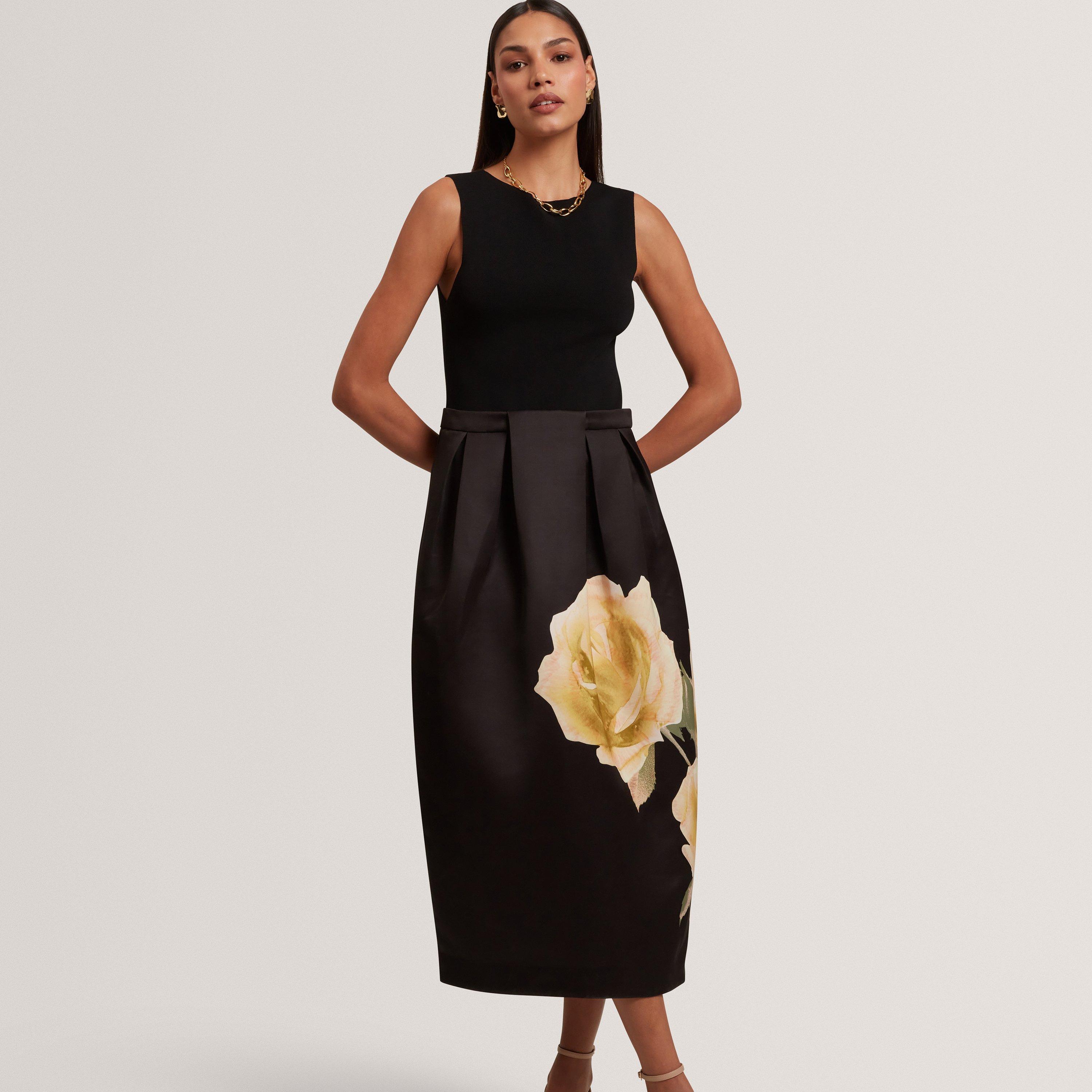 BLACK - Ted Baker - Women's Print Midi Boho Dress - 2