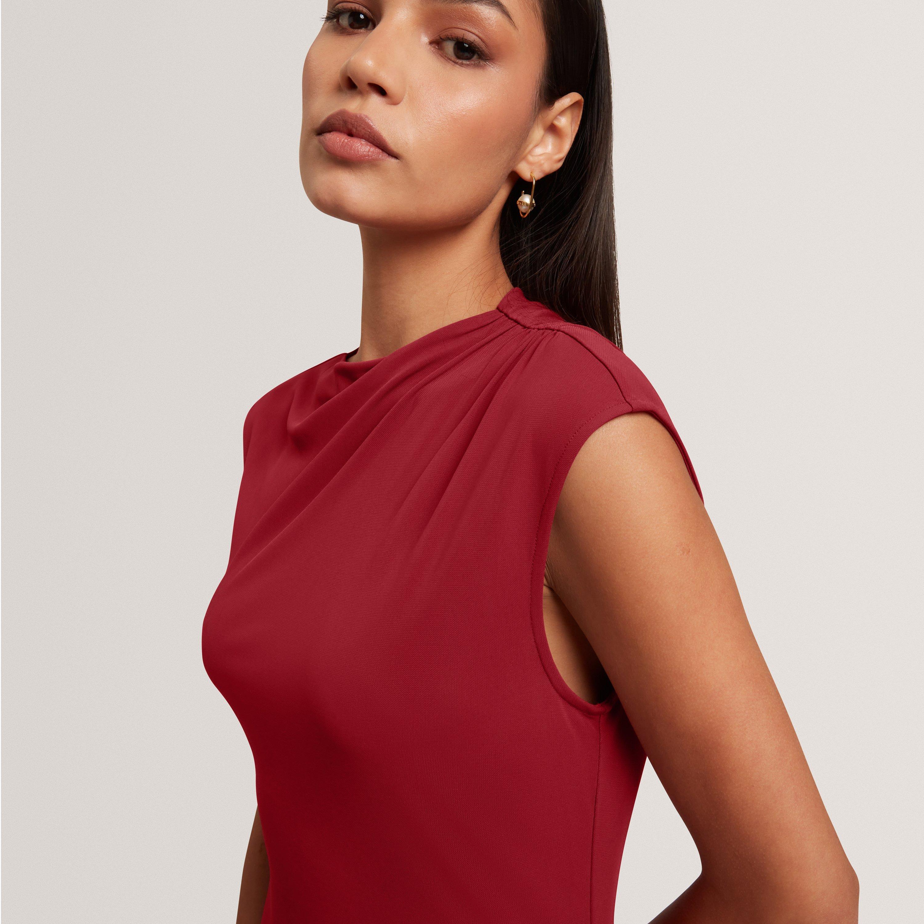 DK-RED - Ted Baker - Women's Print Midi Shift Dress - 4