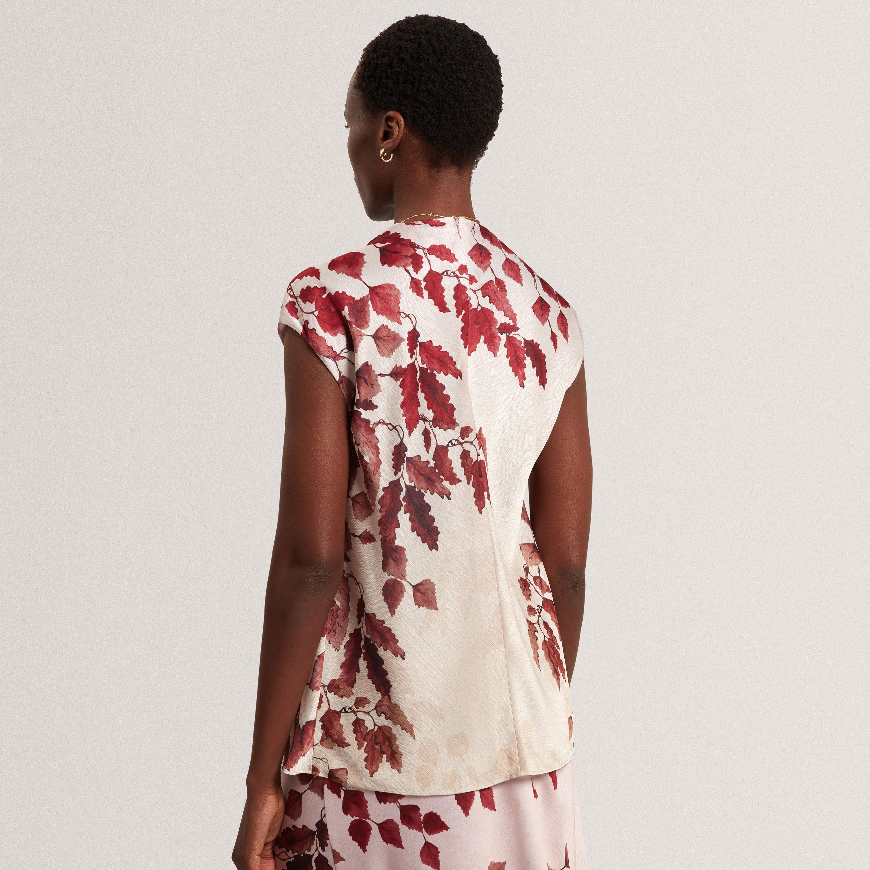 ROSEGOLD - Ted Baker - Women's Printed Drape Top - 4