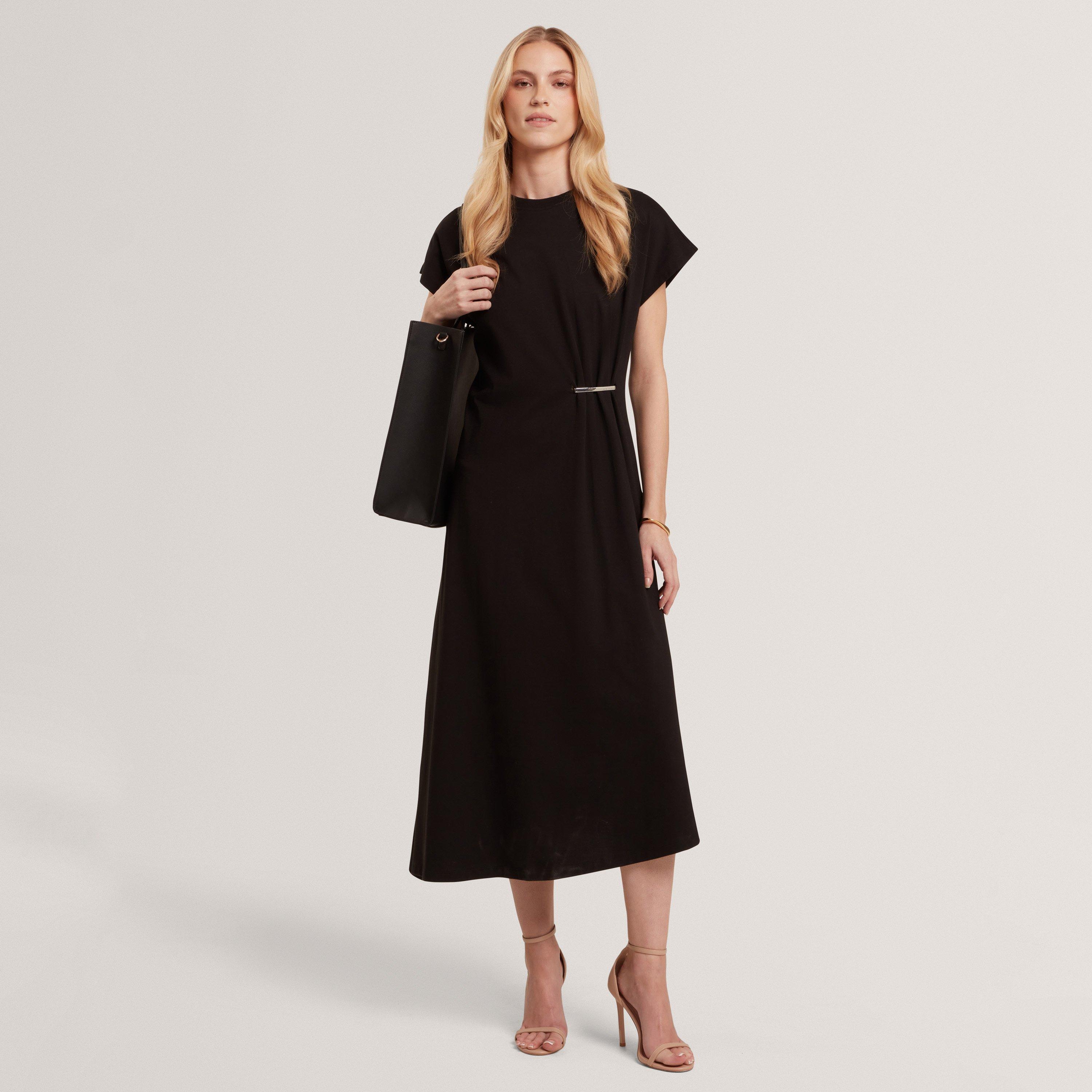 ZWART - Ted Baker - Women's Metal Trim Shift Dress - 6