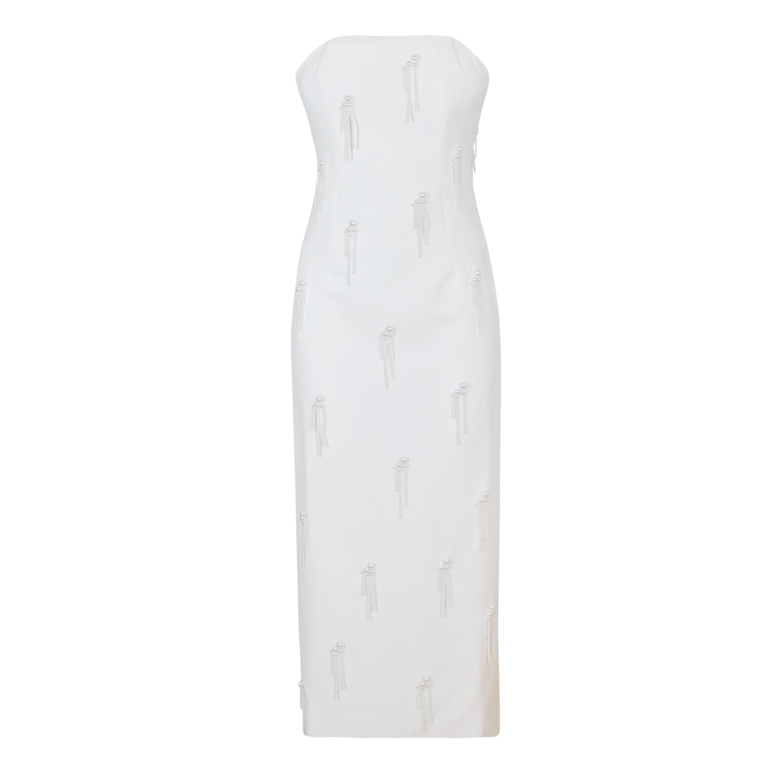 Odd Muse Women's Embellished Long Midi Dress - White - XS