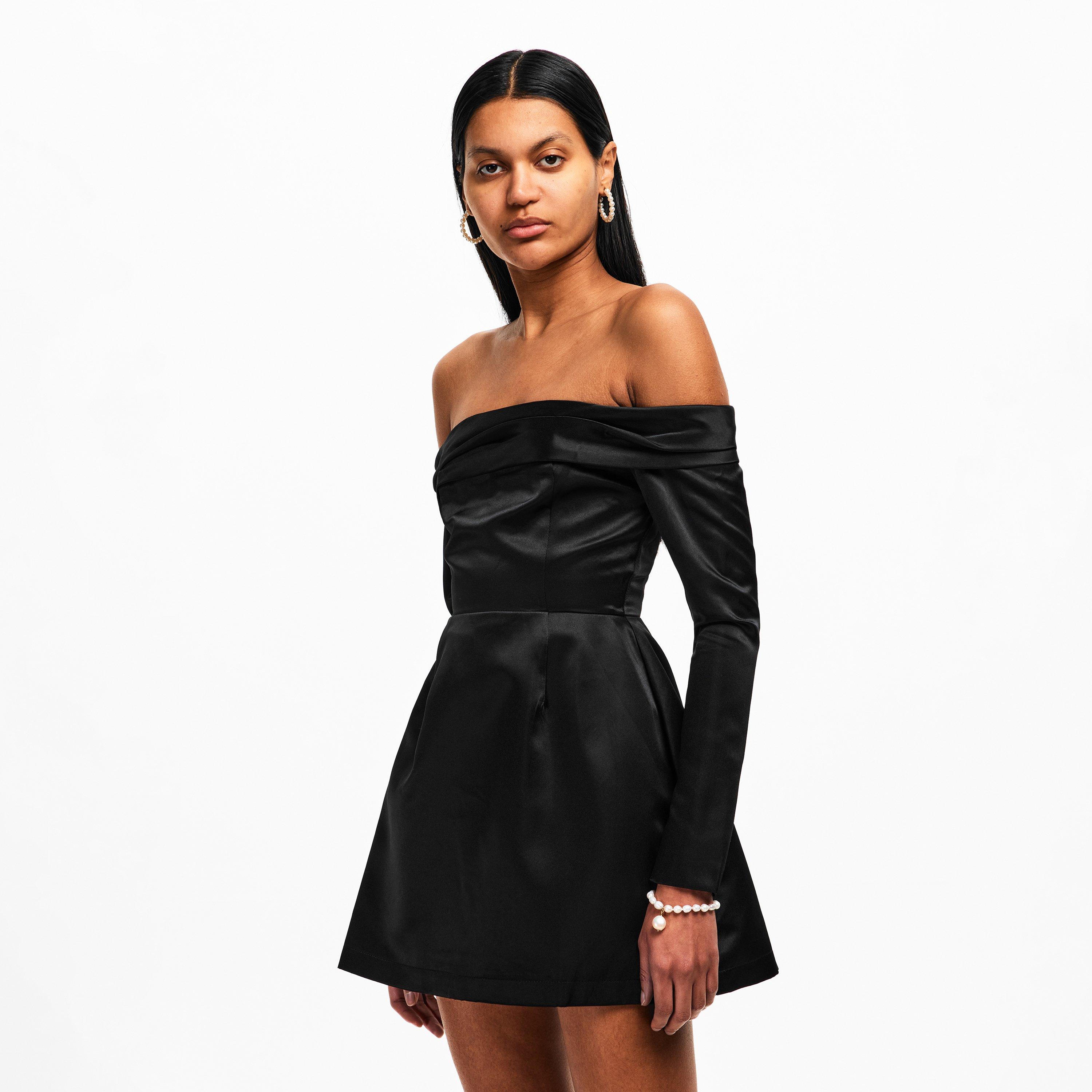 Black - Odd Muse - Odd Mus Satin Bardot Ld99 - 3