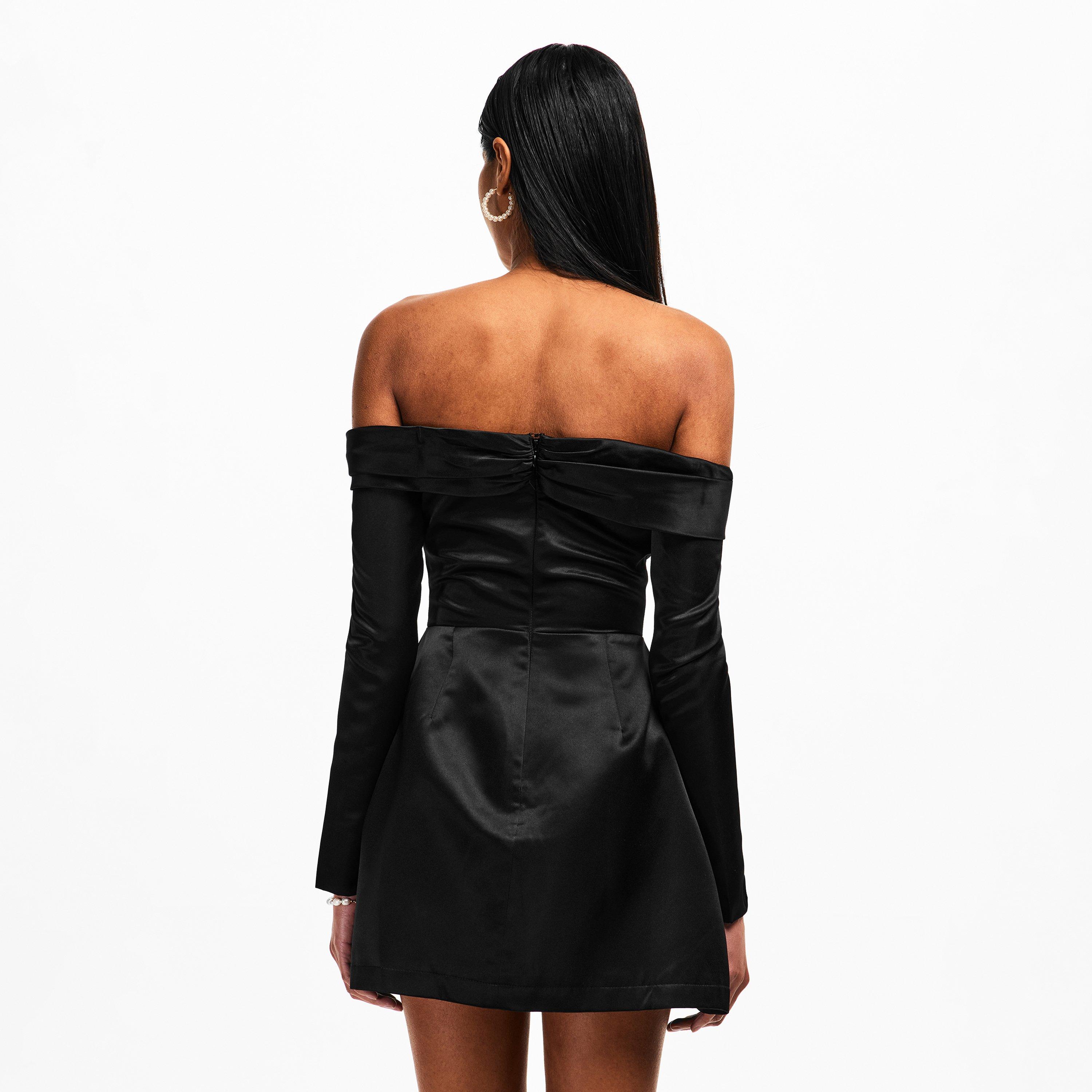 Black - Odd Muse - Odd Mus Satin Bardot Ld99 - 4