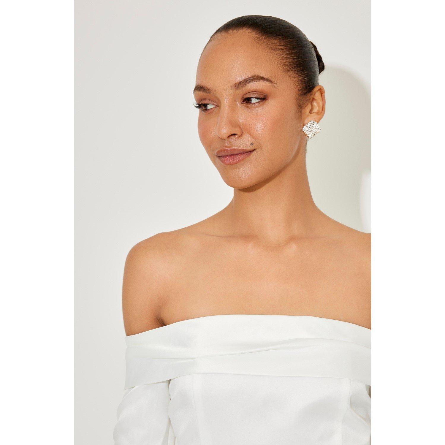 White - Odd Muse - Odd Mus Satin Bardot Ld99 - 2