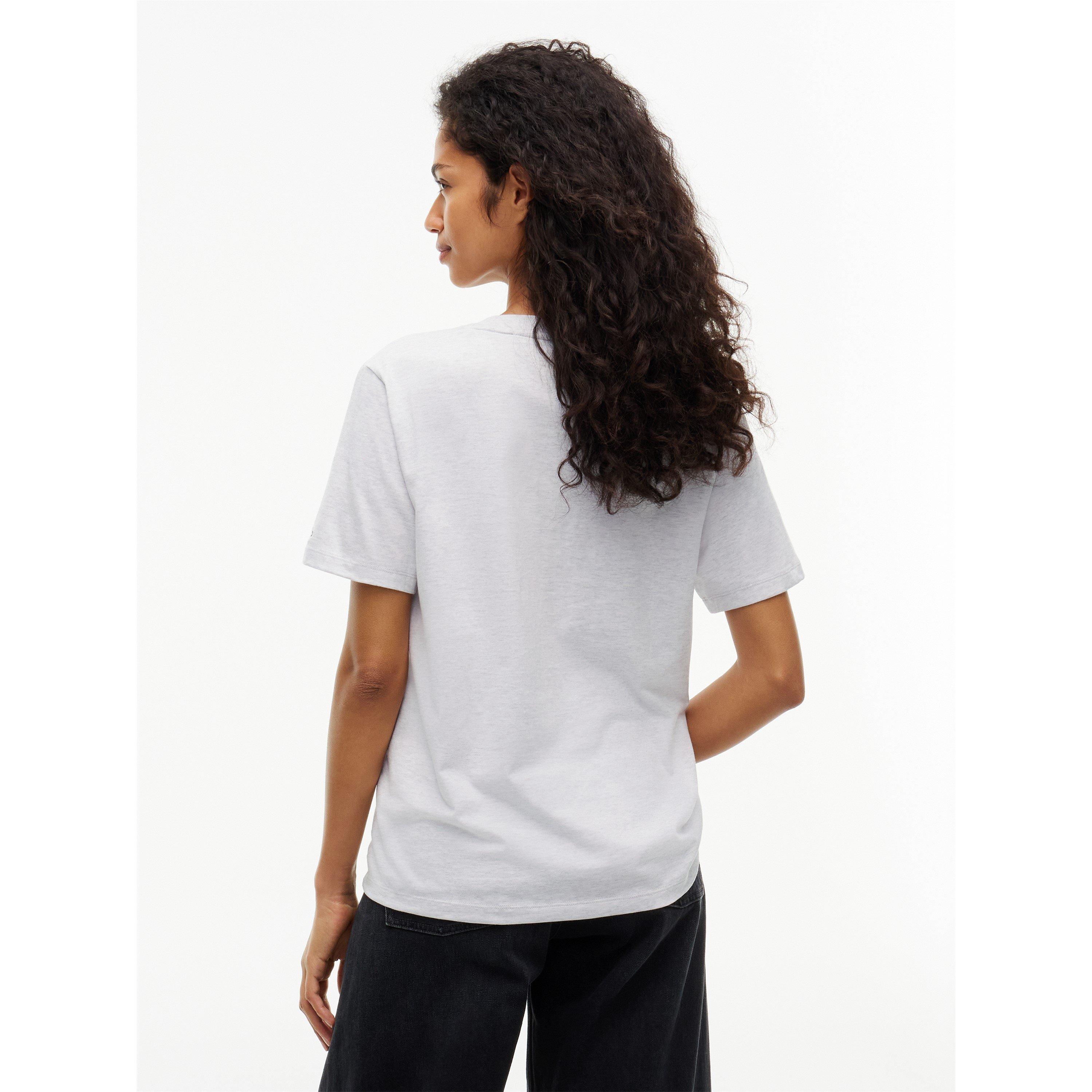 IJsgrijs Hthr - Tommy Jeans - Women's Arch Cotton Crew-Neck Short-Sleeve T-Shirt - 5
