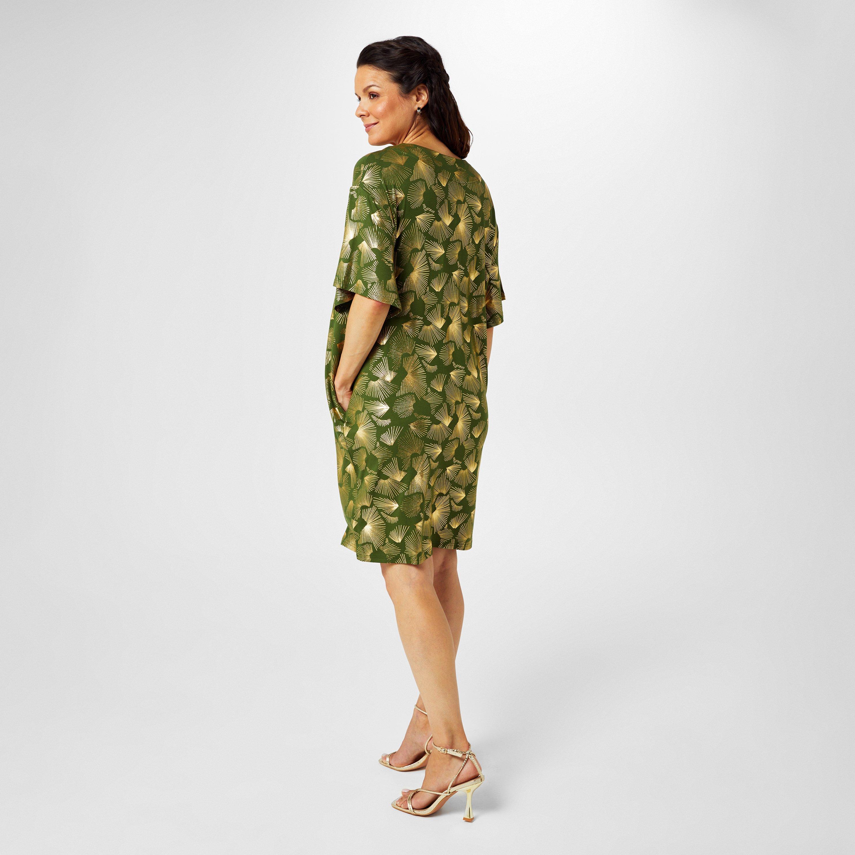 Khaki Folie - Biba - Biba Zip Front Jersey Dress - 2