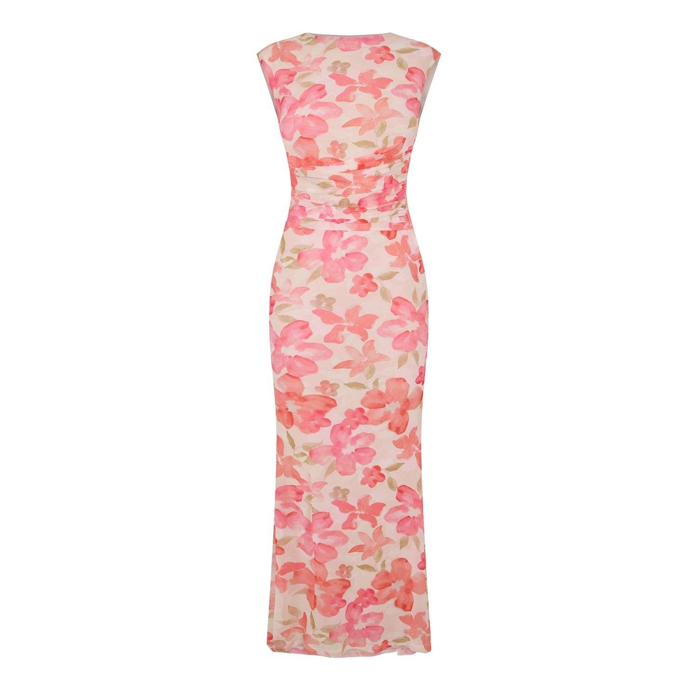 I Saw It First Women's Printed Mesh Maxi Dress - Mutli - 16 (XL)