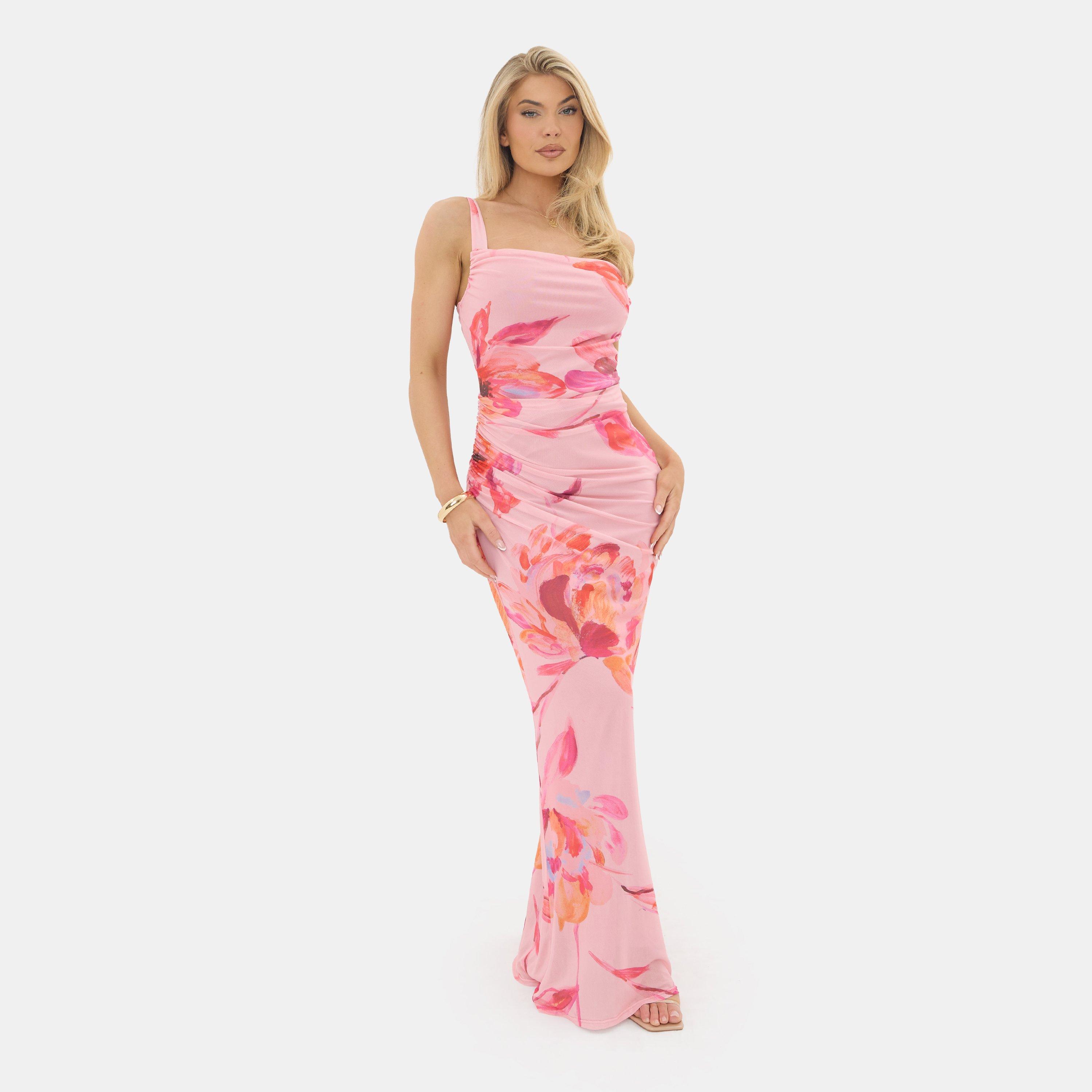 Mutli - I Saw It First - Printed Mesh Maxi Dress - 3