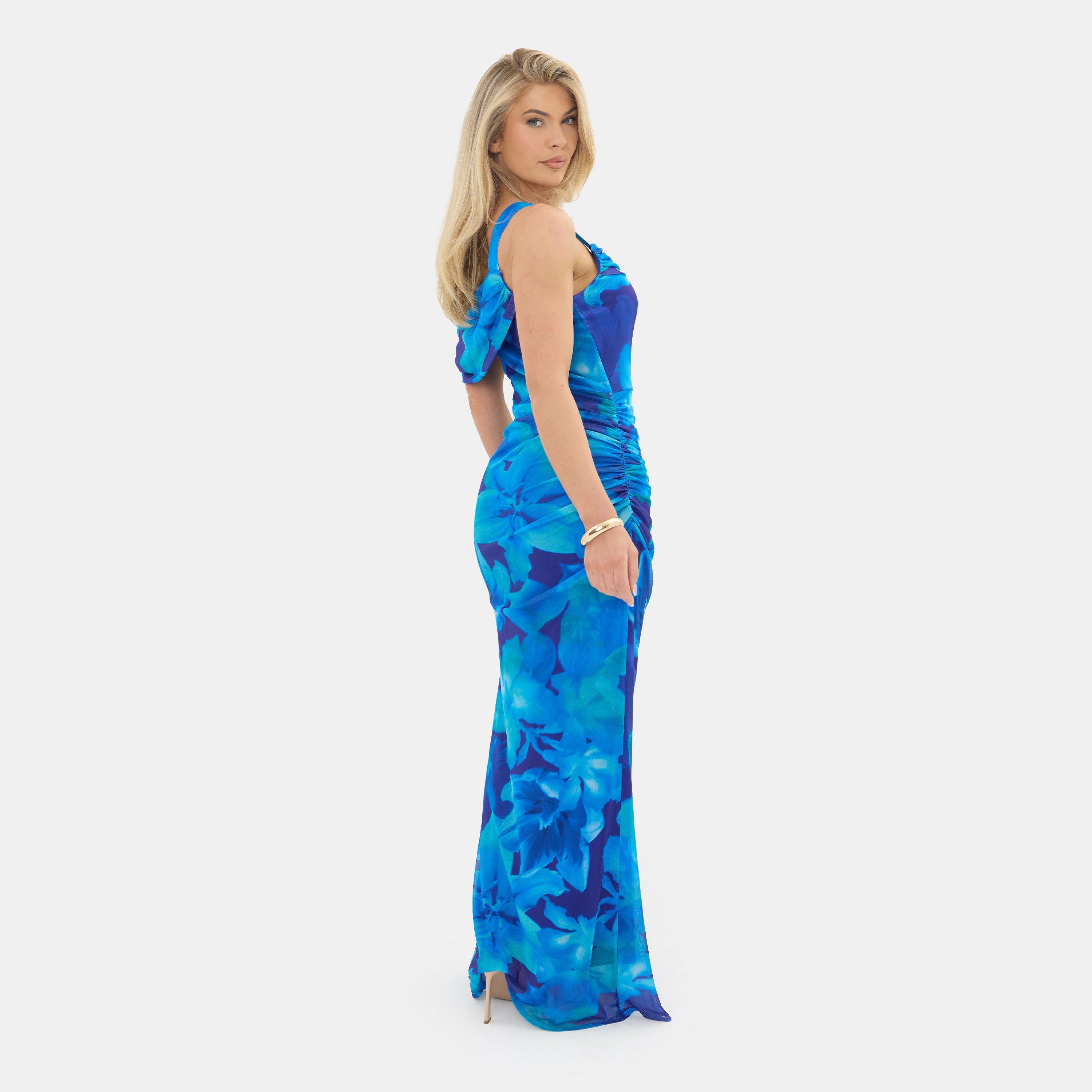 Mutli - I Saw It First - Printed Mesh Maxi Dress - 4