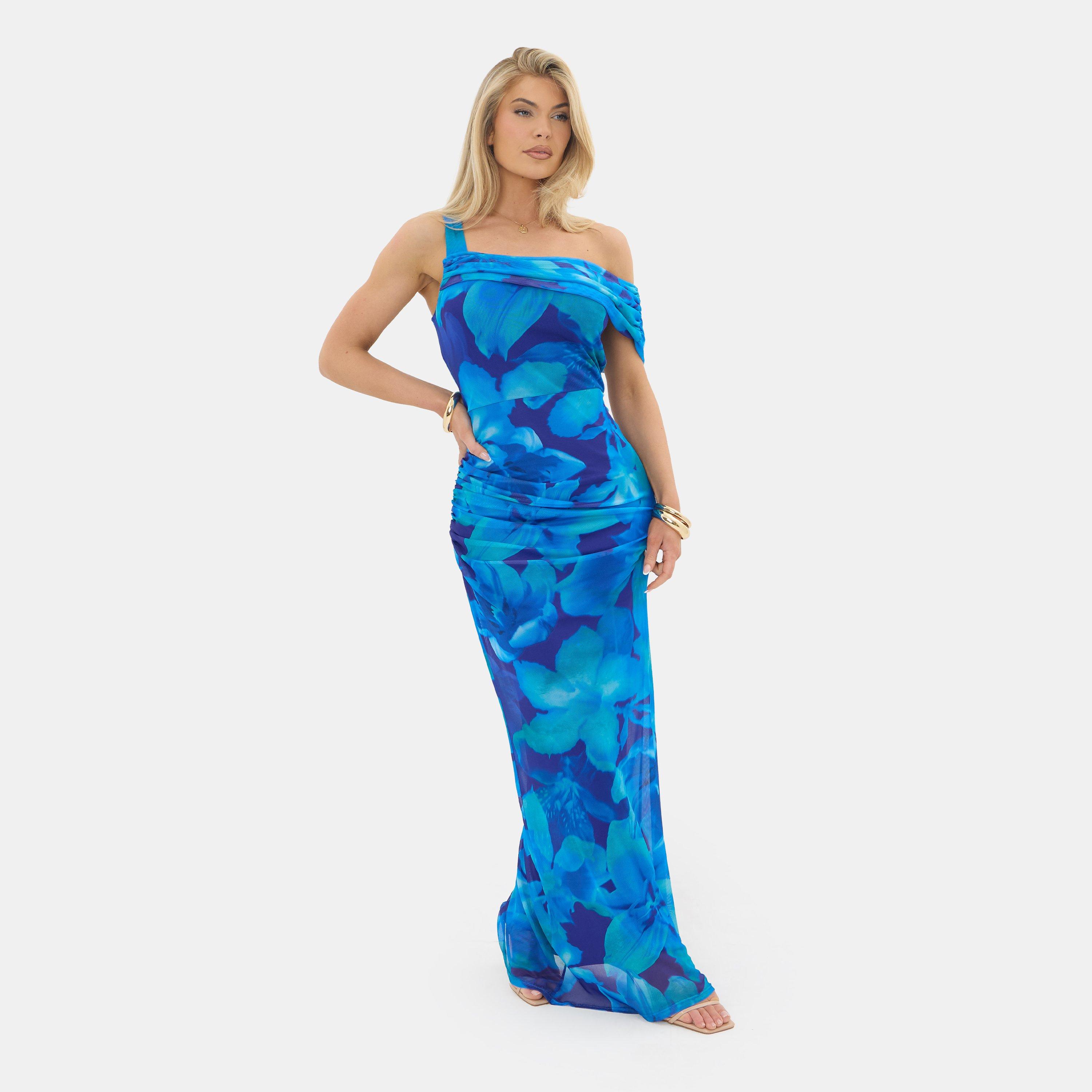 Mutli - I Saw It First - Printed Mesh Maxi Dress - 6