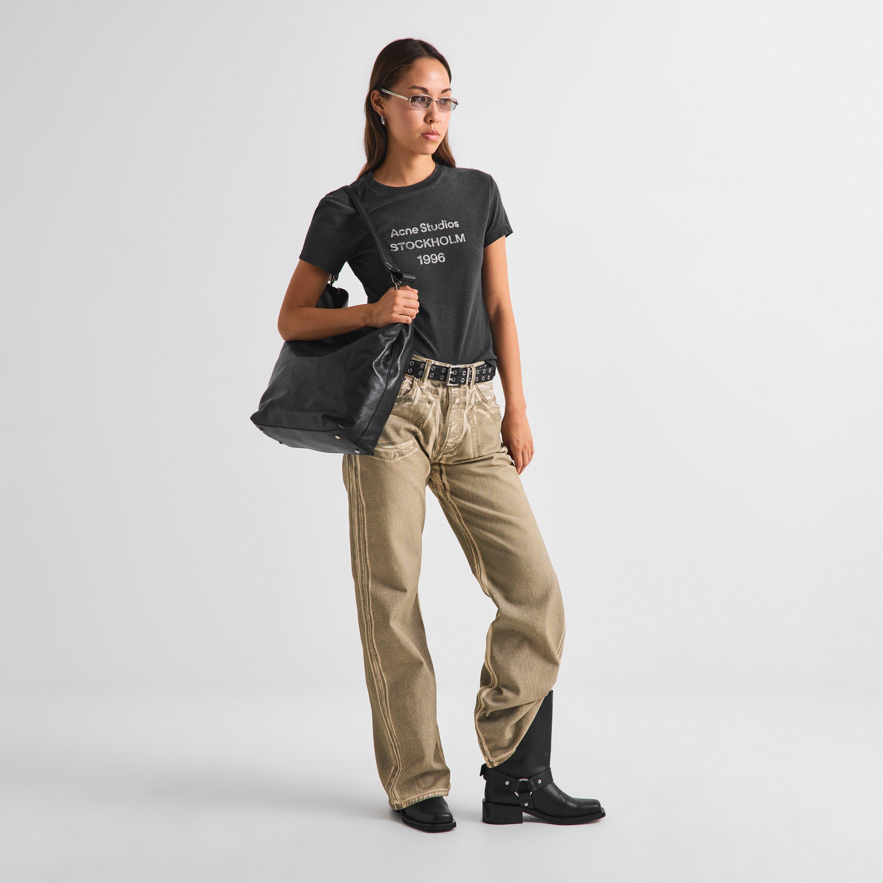 Faded Black - Acne Studios - Women's Etza U 1996 Cotton Short-Sleeve T-Shirt - 5
