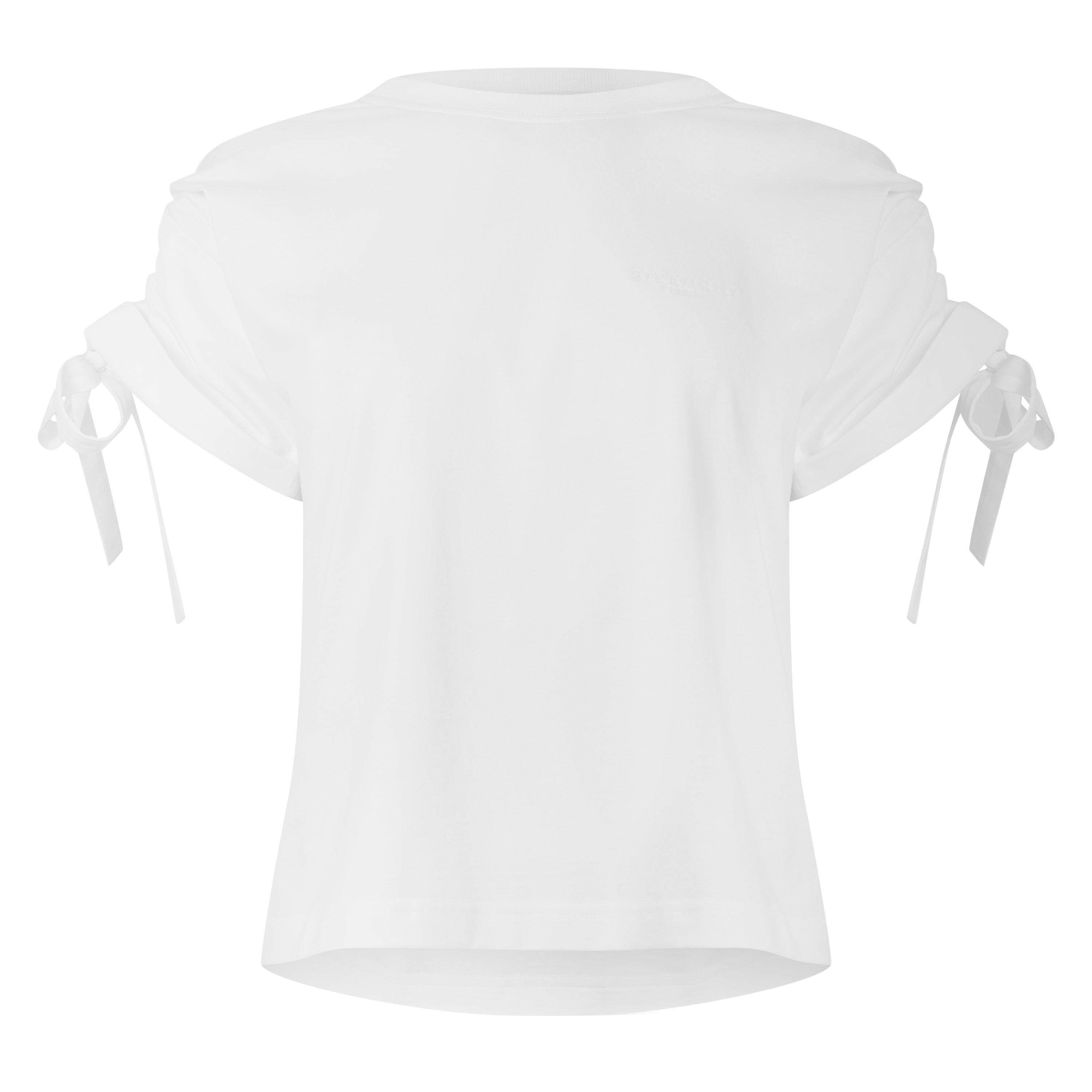 White - GIVENCHY - GIV Bow T-Shirt Ld64 - 1