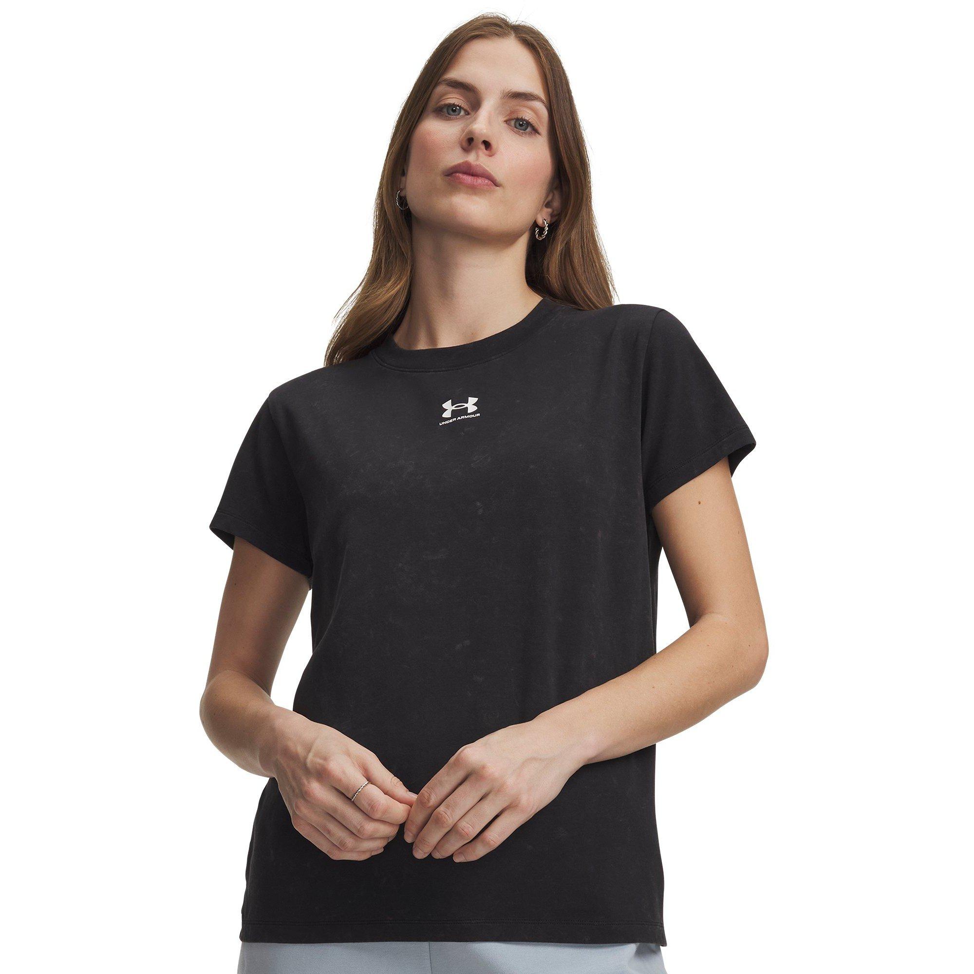 Black/White - Under Armour - Women's Rival Cotton Short Sleeve T-Shirt - 1