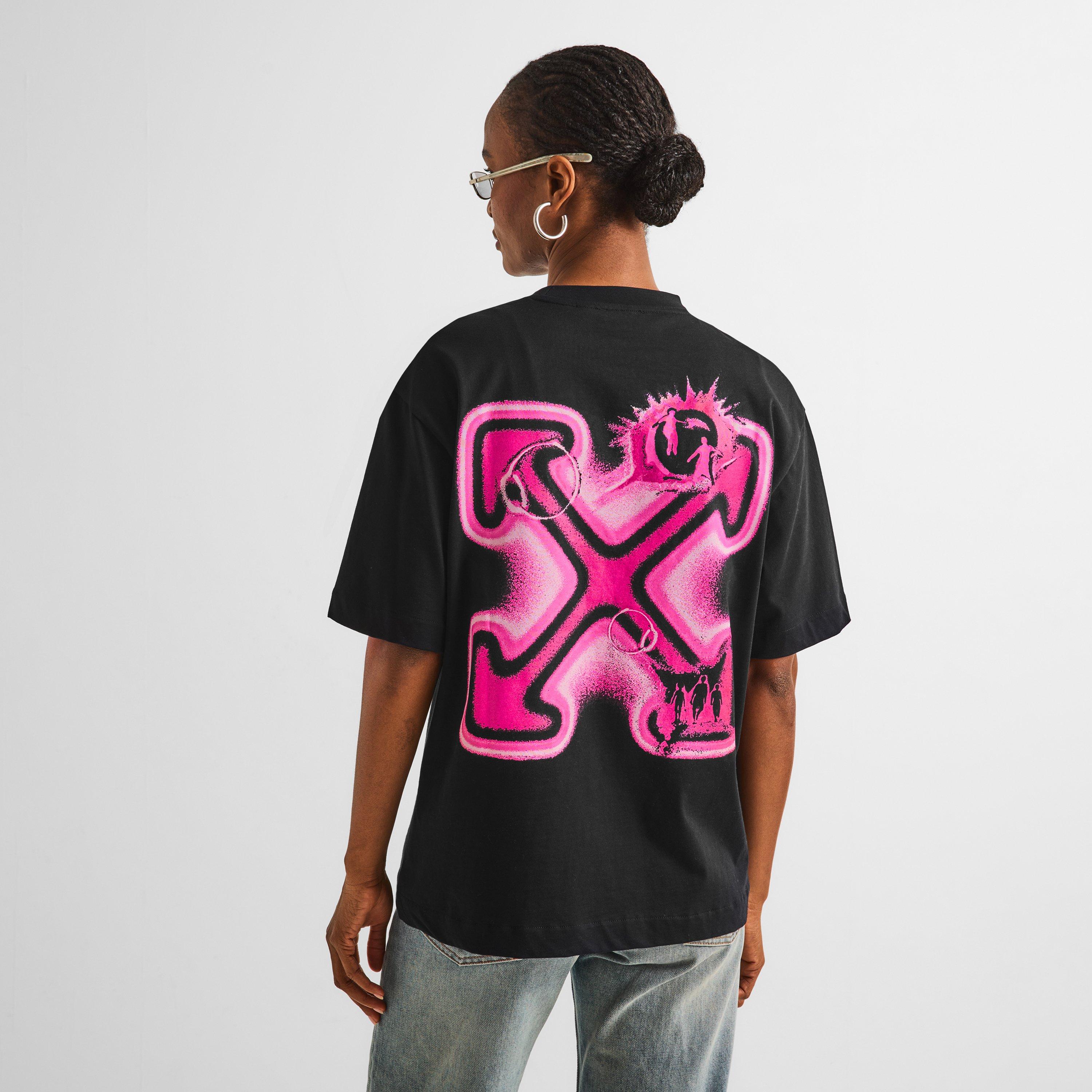Black/Pink - Off White - Womens x [UNVRS] Lightspeed Tee - 4