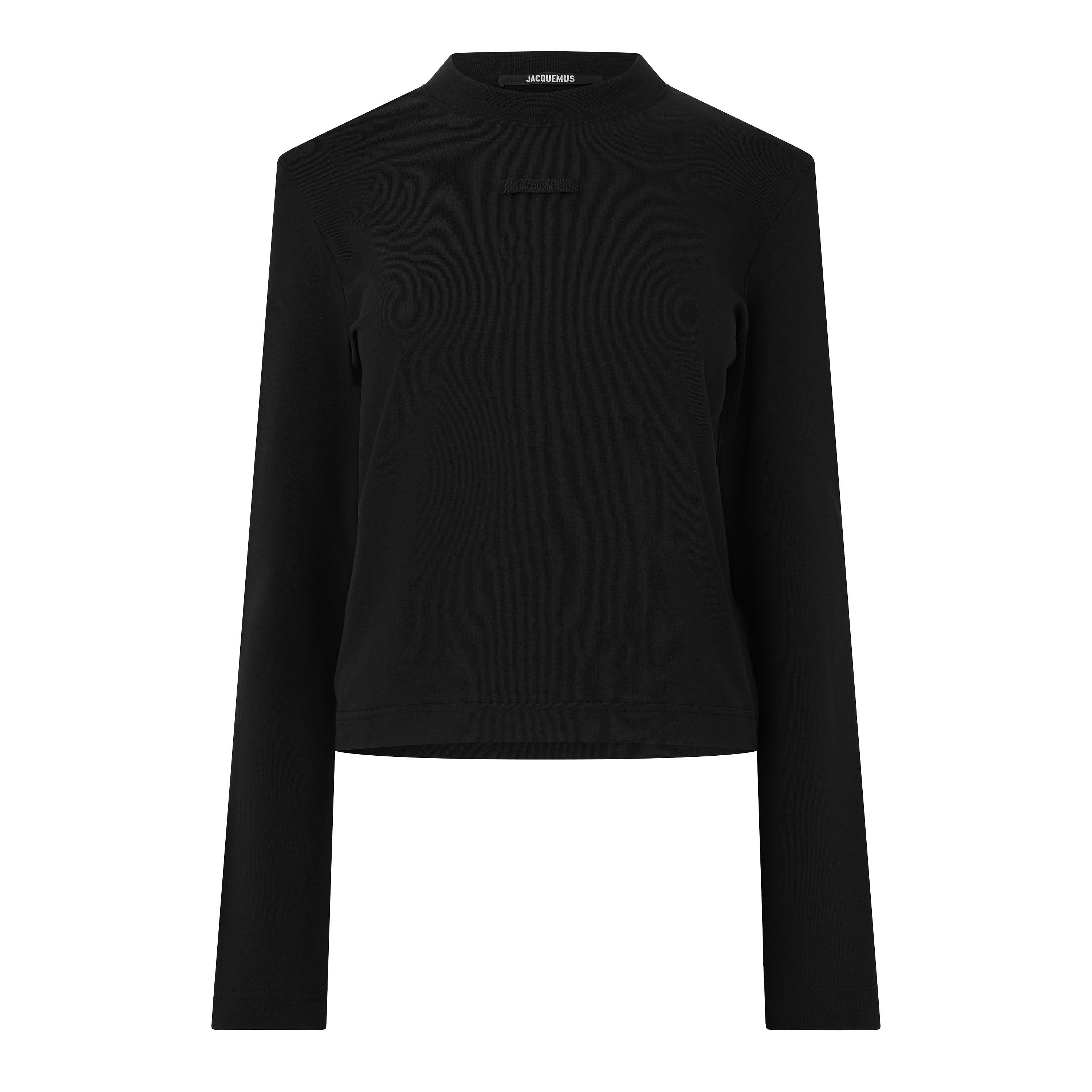Black - Jacquemus - Women's Le Tshirt Gros ML Long Sleeve Plain Shirt - 1