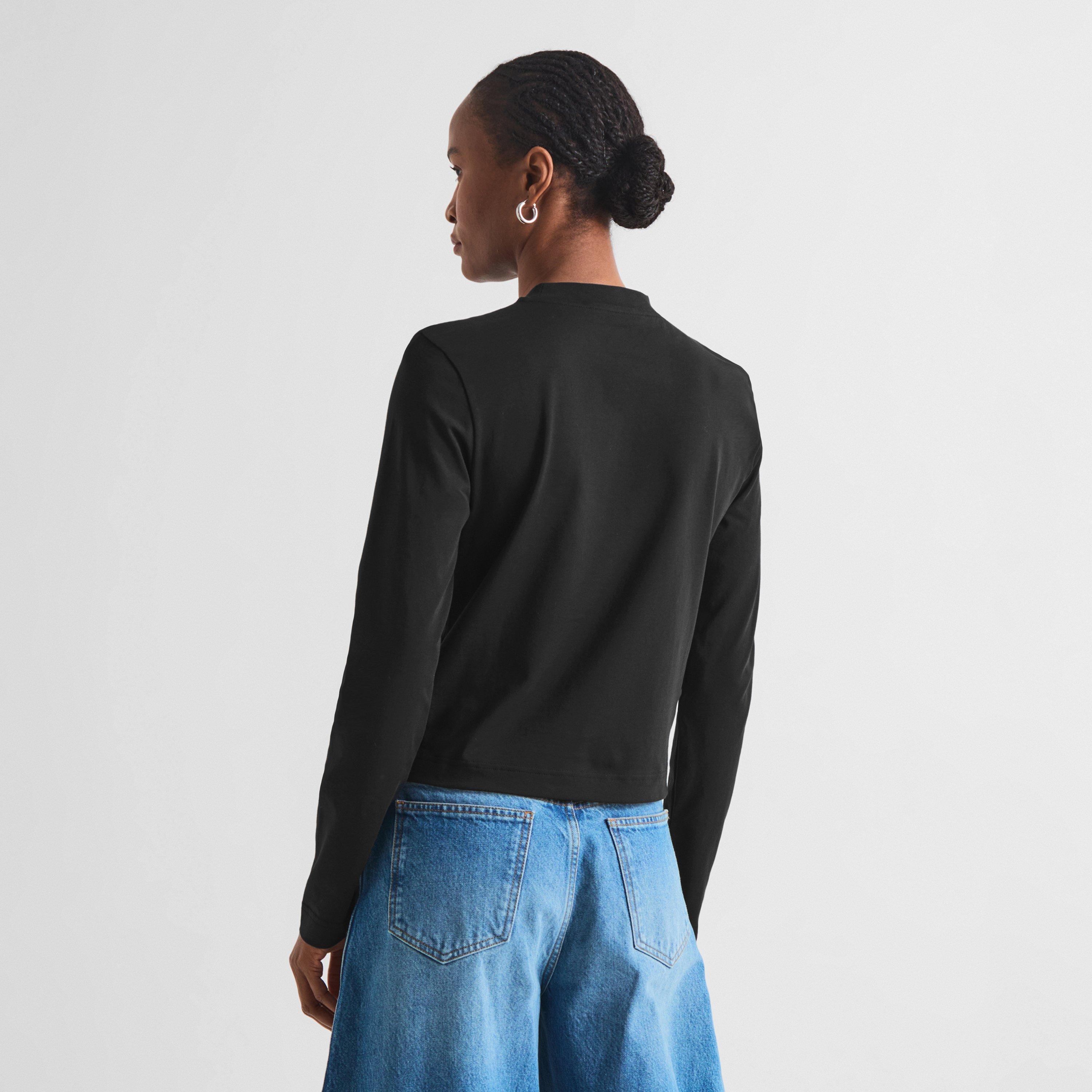 Black - Jacquemus - Women's Le Tshirt Gros ML Long Sleeve Plain Shirt - 4