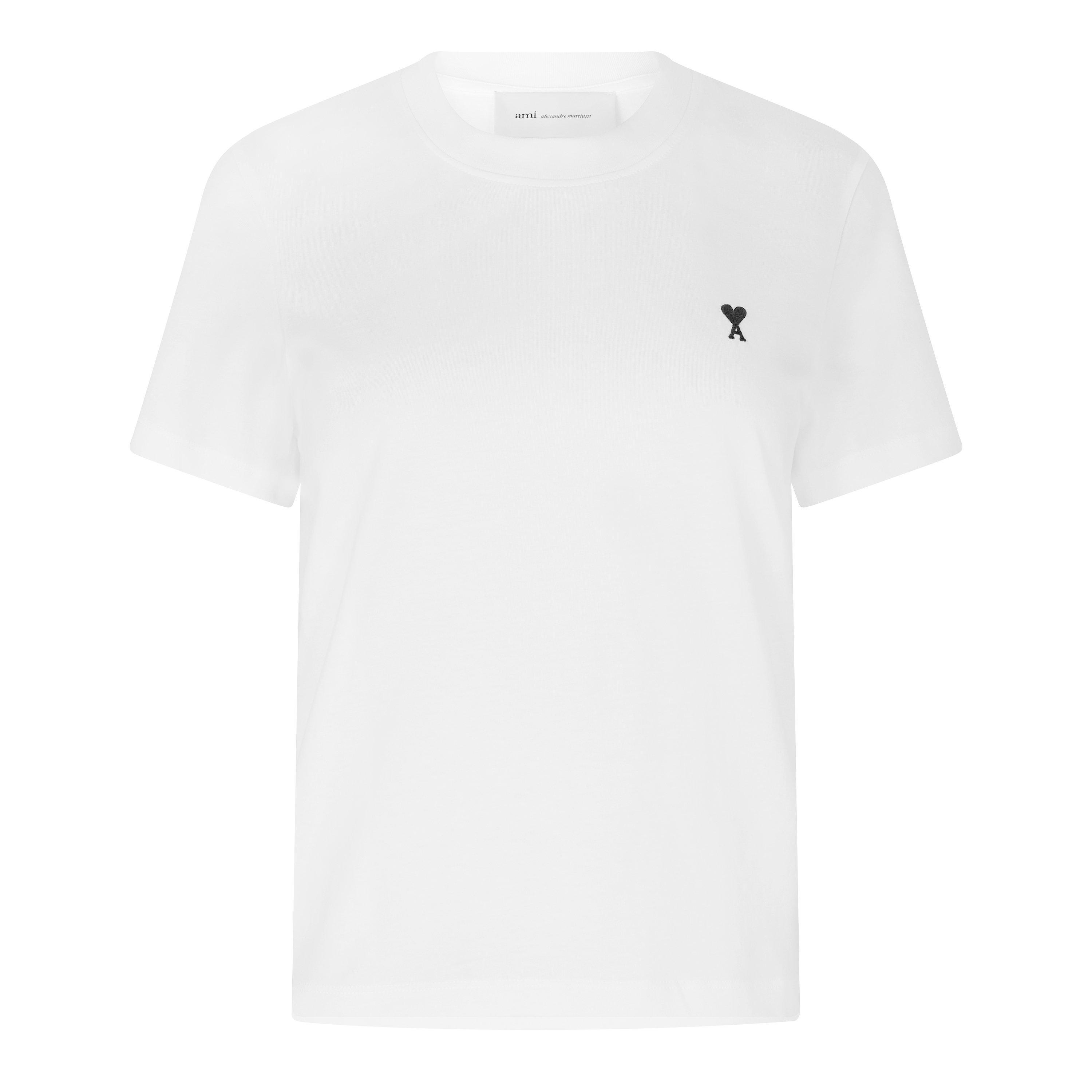 White - Ami Paris - Ami De Coeur Tee Ld05 - 1