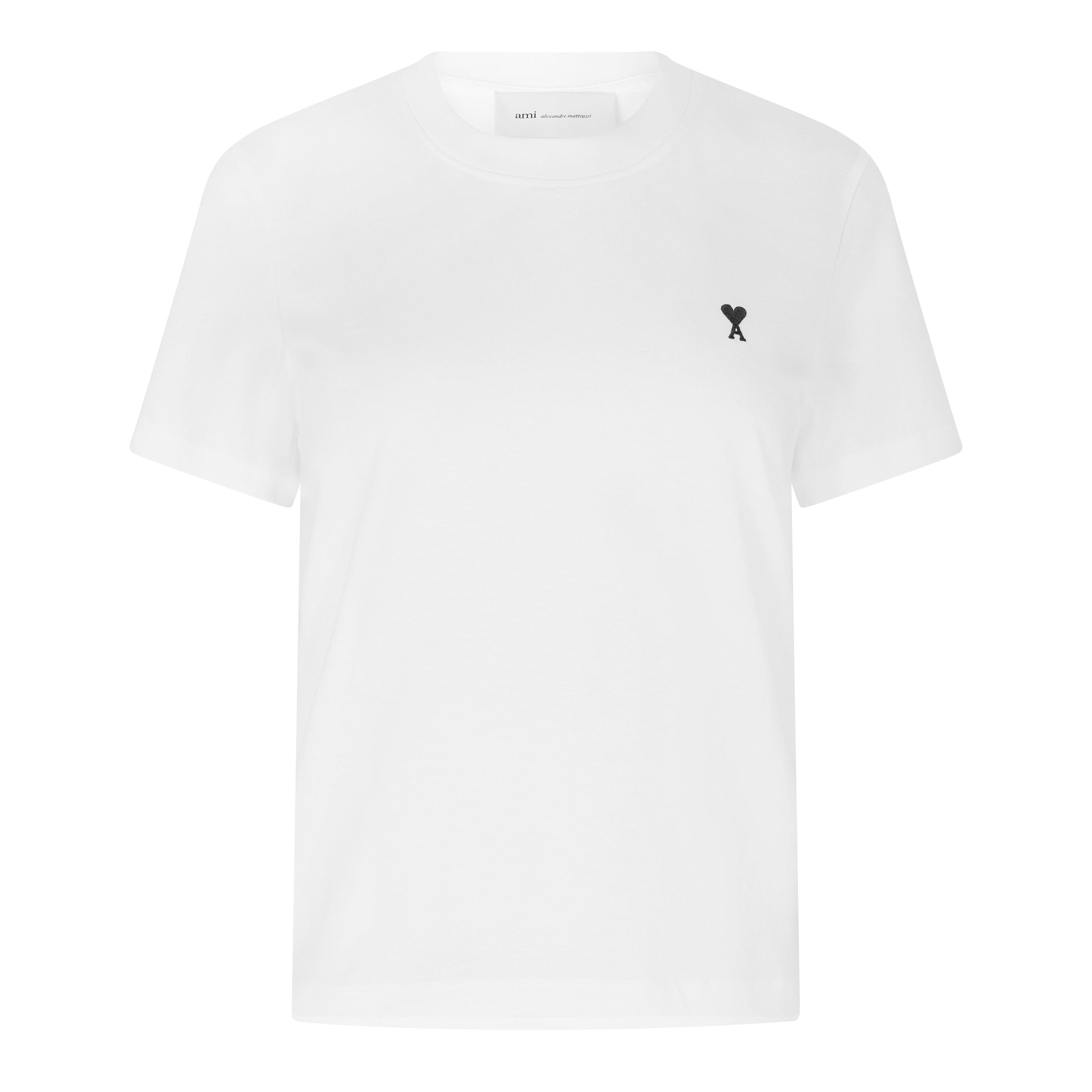 Ami Paris | Women's De Coeur Cropped Cotton Slim-Fit T-Shirt