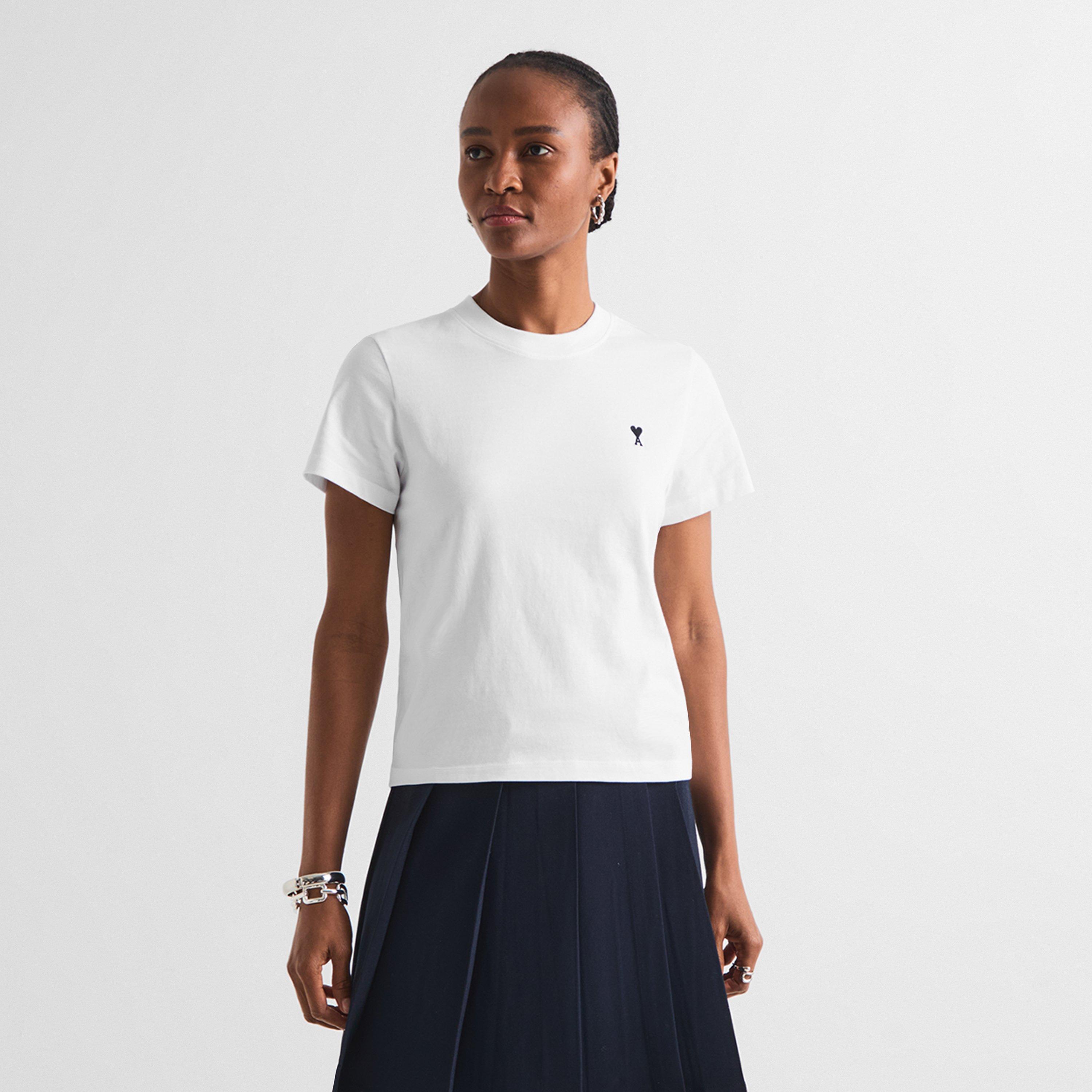 White - Ami Paris - Ami De Coeur Tee Ld05 - 3