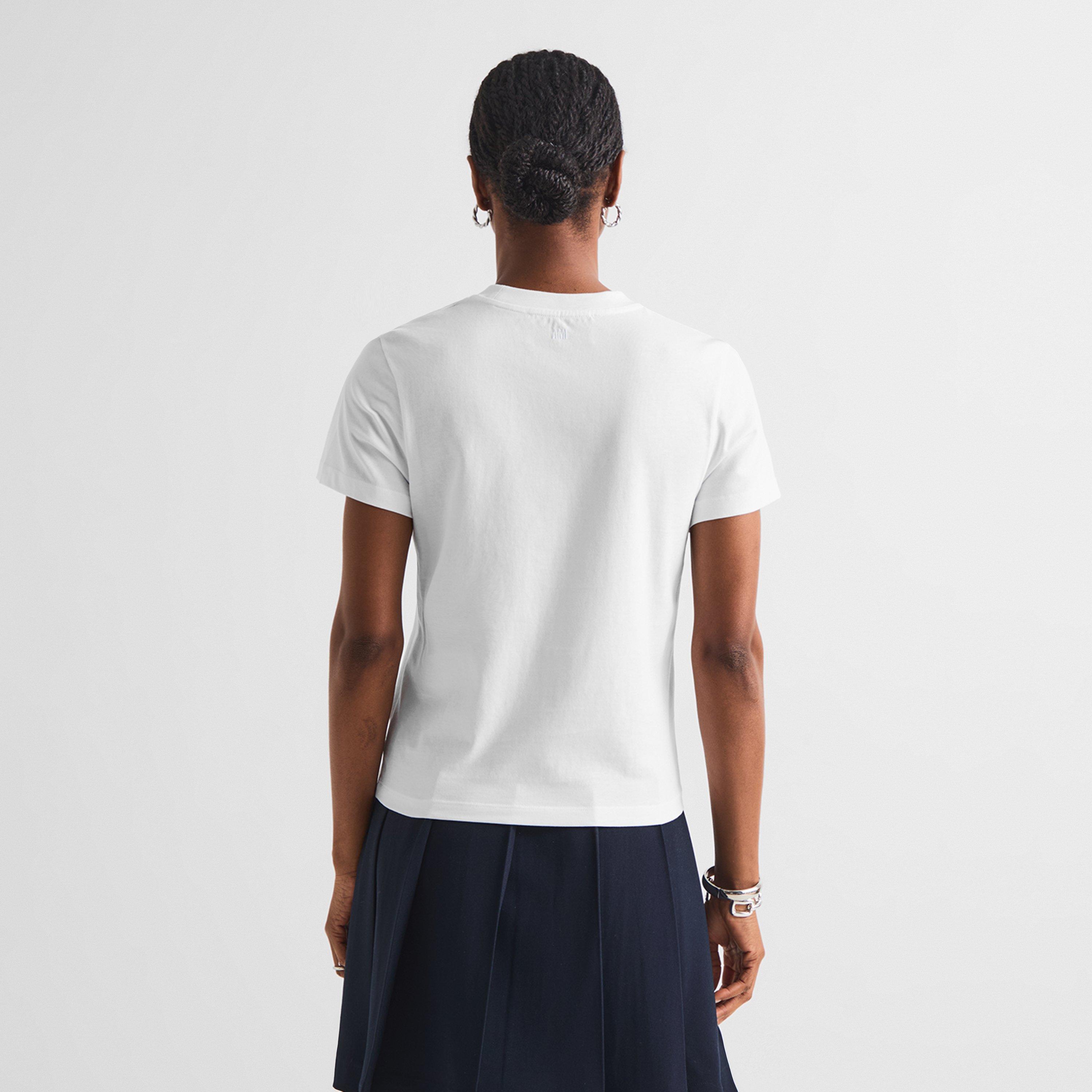 White - Ami Paris - Ami De Coeur Tee Ld05 - 4