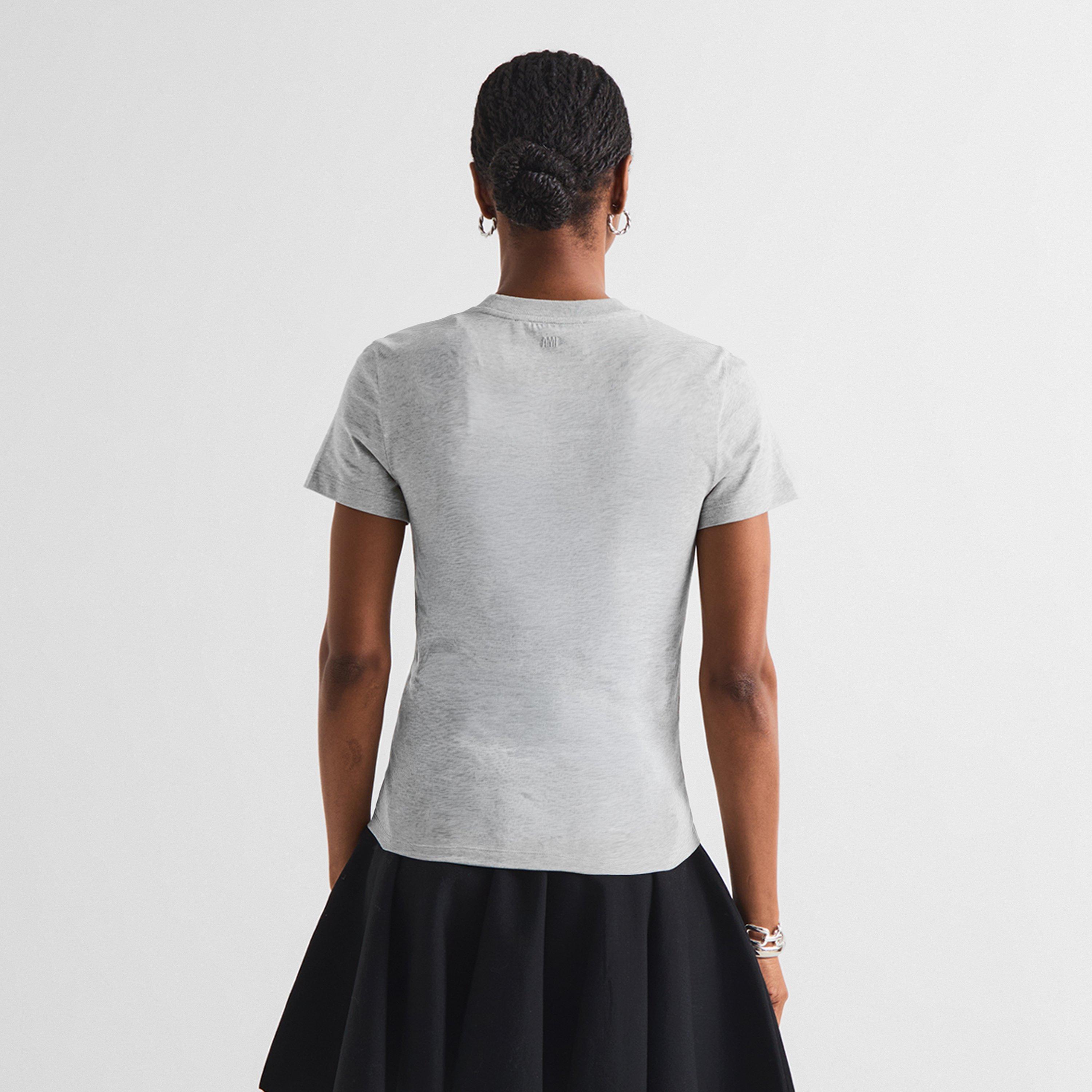 Grey - Ami Paris - Ami De Coeur Tee Ld05 - 4