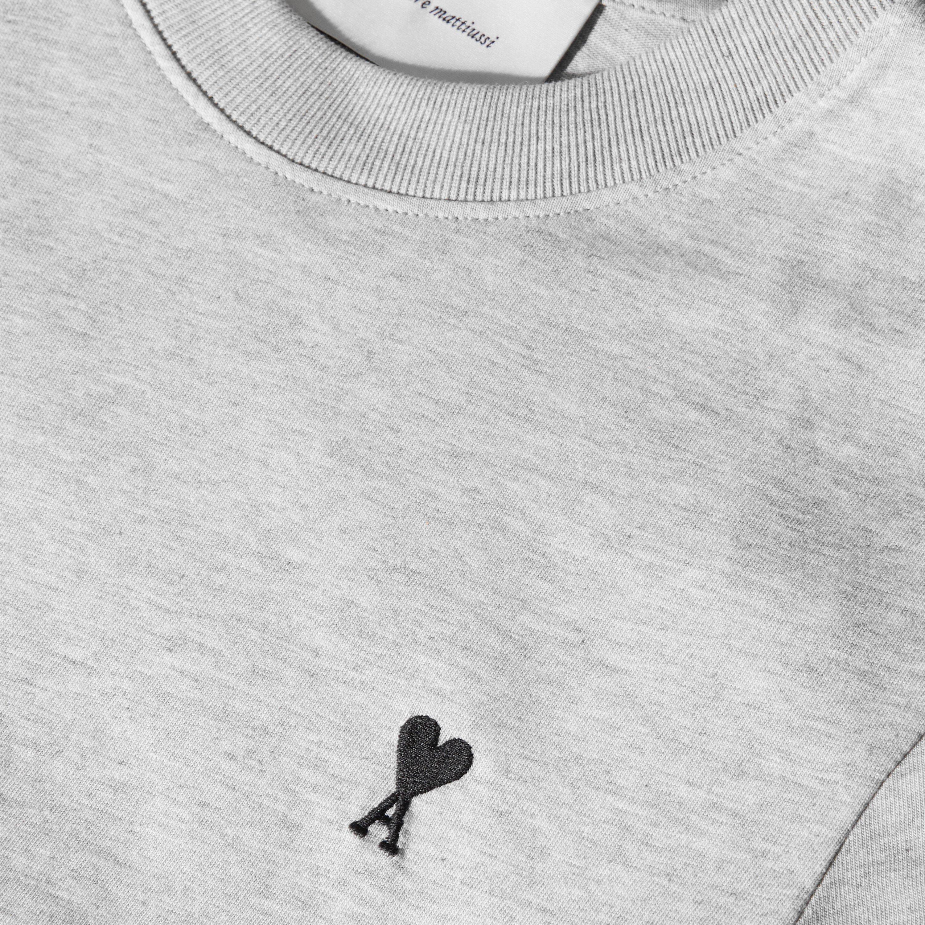 Grey - Ami Paris - Ami De Coeur Tee Ld05 - 5