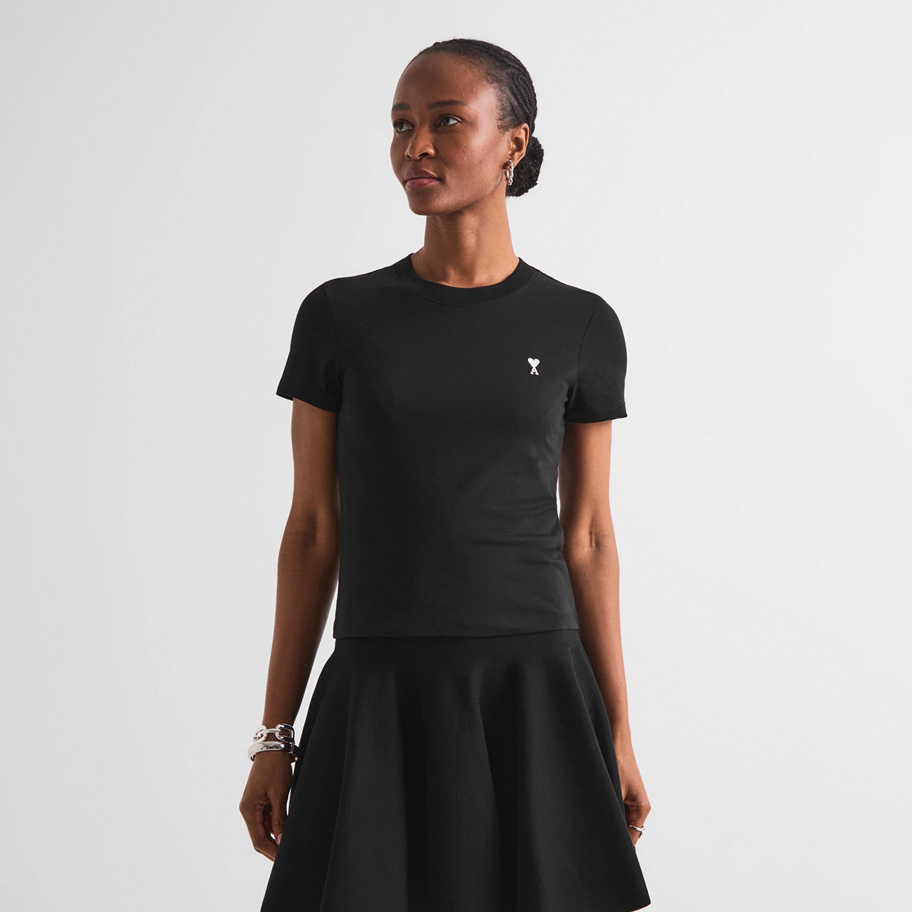 Black - Ami Paris - Ami De Coeur Tee Ld05 - 3