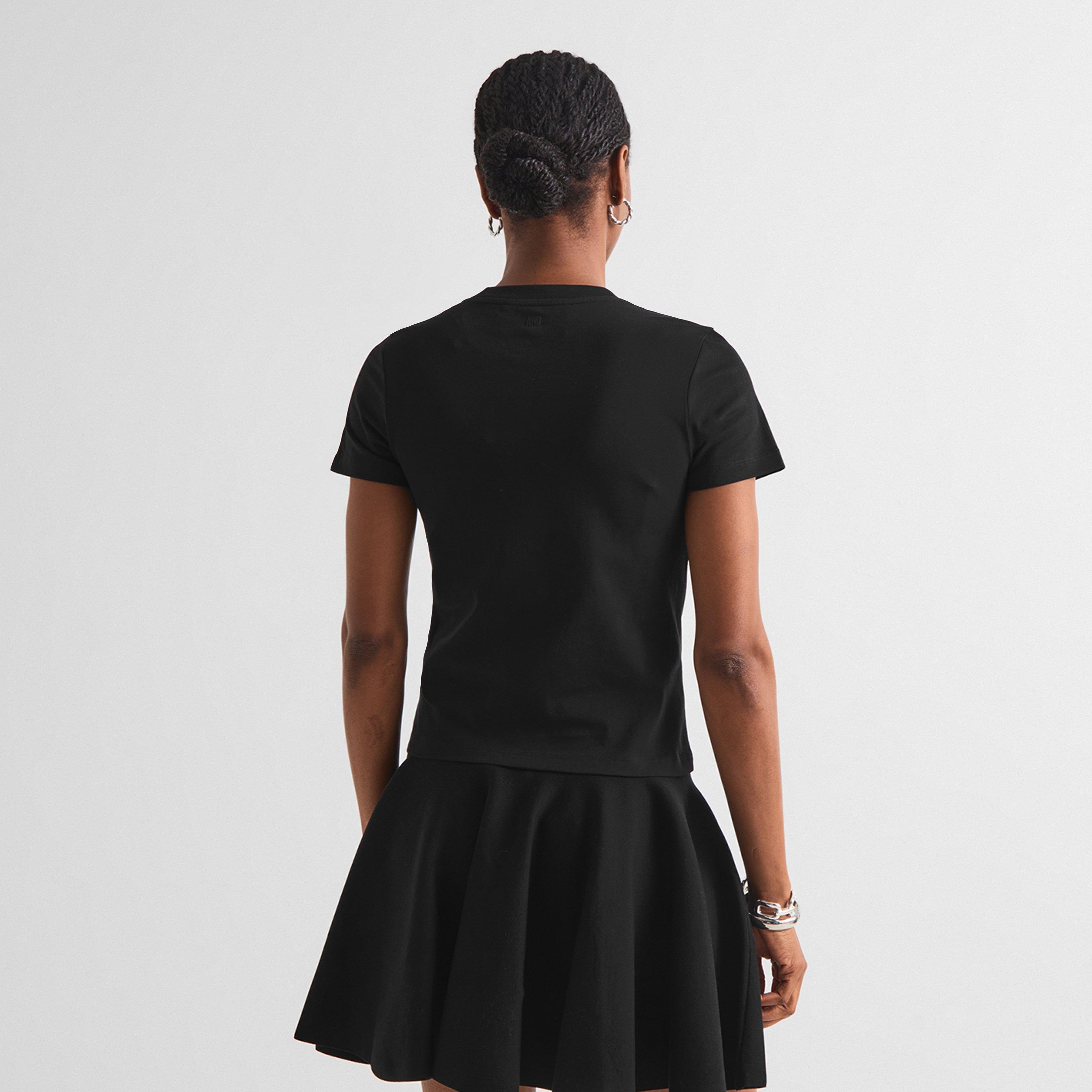 Black - Ami Paris - Ami De Coeur Tee Ld05 - 4
