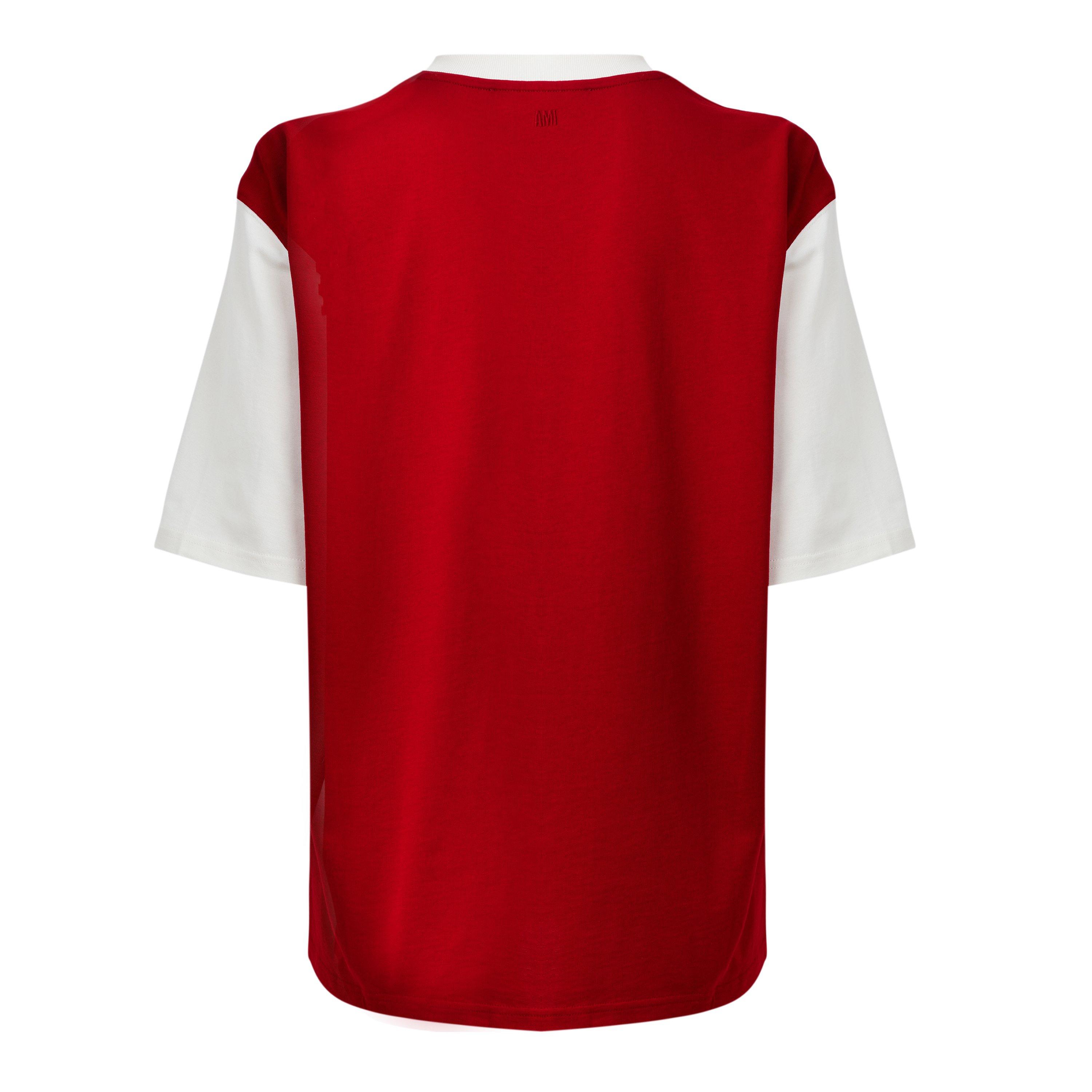 Red/White - Ami Paris - Ami Embr T-Shirt Ld64 - 2